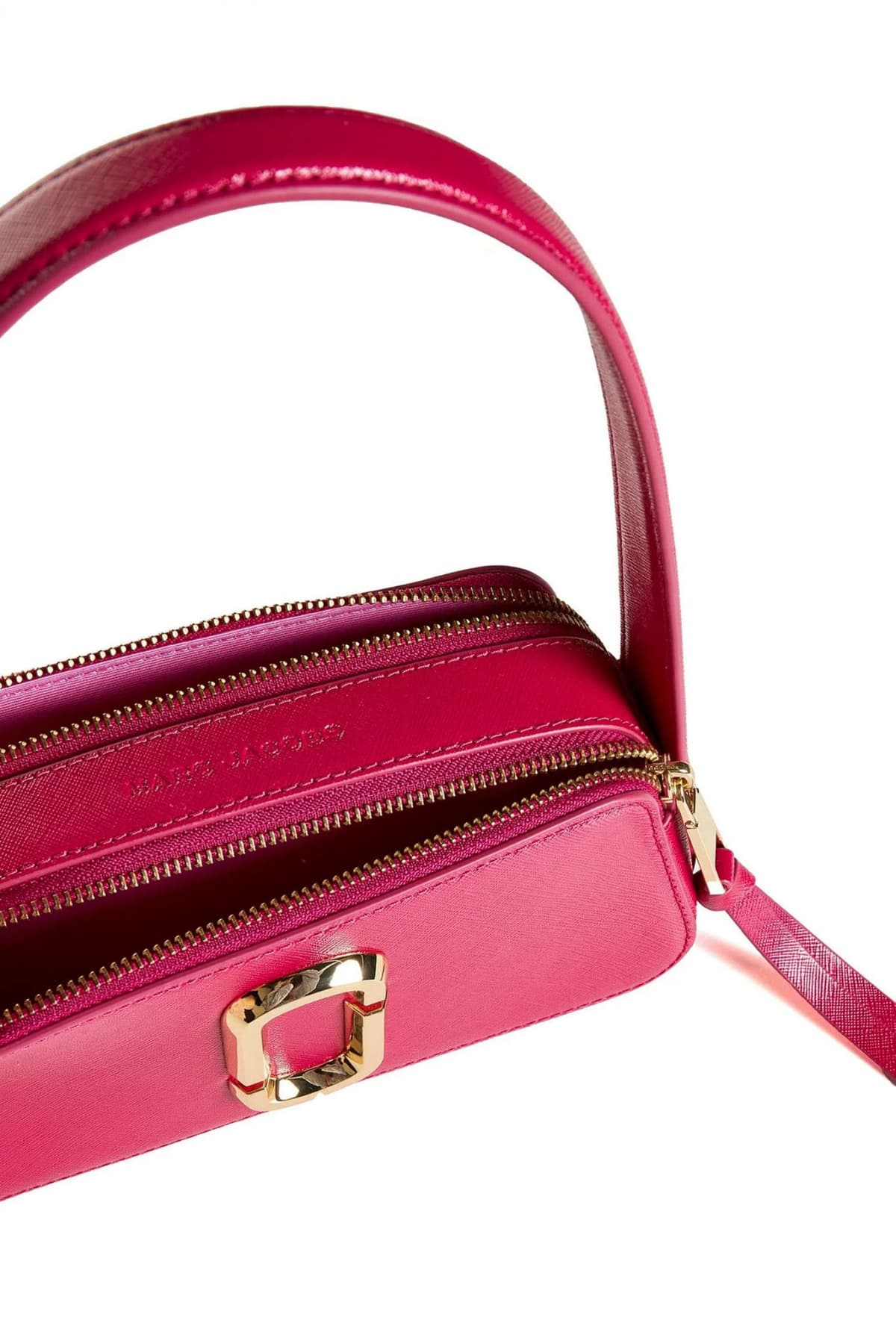 MARC JACOBS ΤΣΑΝΤΑ ΧΕΙΡΟΣ ΤΗΕ SLINGSHOT METAΛΛΙΚΟ LOGO ΦΟΥΞΙΑ