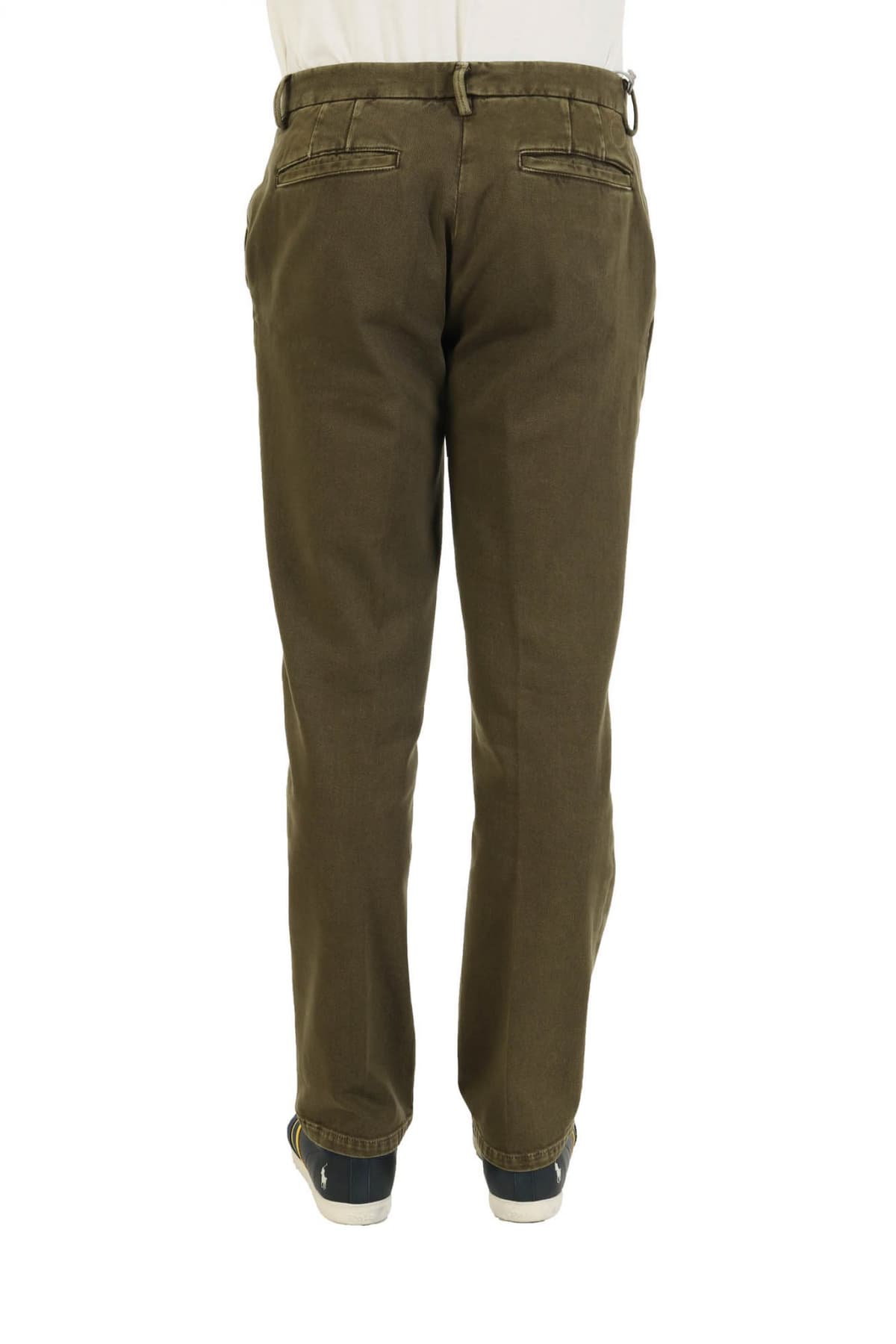 TRUSSARDI JEANS ΠΑΝΤΕΛΟΝΙ CHINO RELAXED BULL OLD DYED AVIATOR ΧΑΚΙ