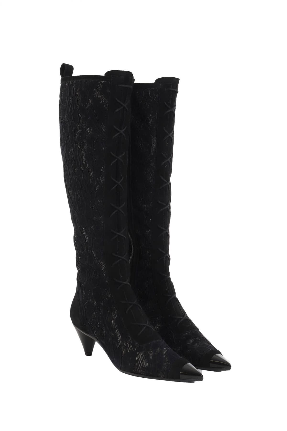 RAS ΠΑΠΟΥΤΣΙΑ ΜΠΟΤΕΣ CHANEL ΣΟΥΕΤ ΔΑΝΤΕΛΑ ΔΙΑΦΑΝΕΙΑ ΜΑΥΡΟ