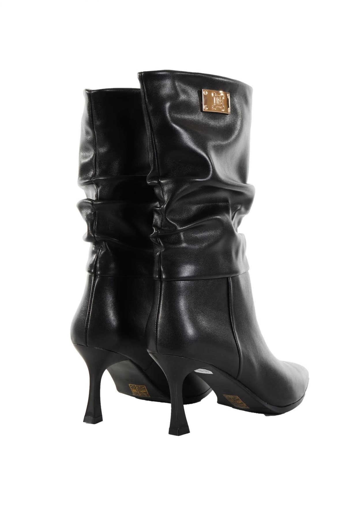 LAURA BIAGIOTTI ΠΑΠΟΥΤΣΙΑ MΠΟΤΑΚΙΑ ΣΟΥΡΑ ΜΕΤΑΛΛΙΚΟ LOGO MAYΡΟ