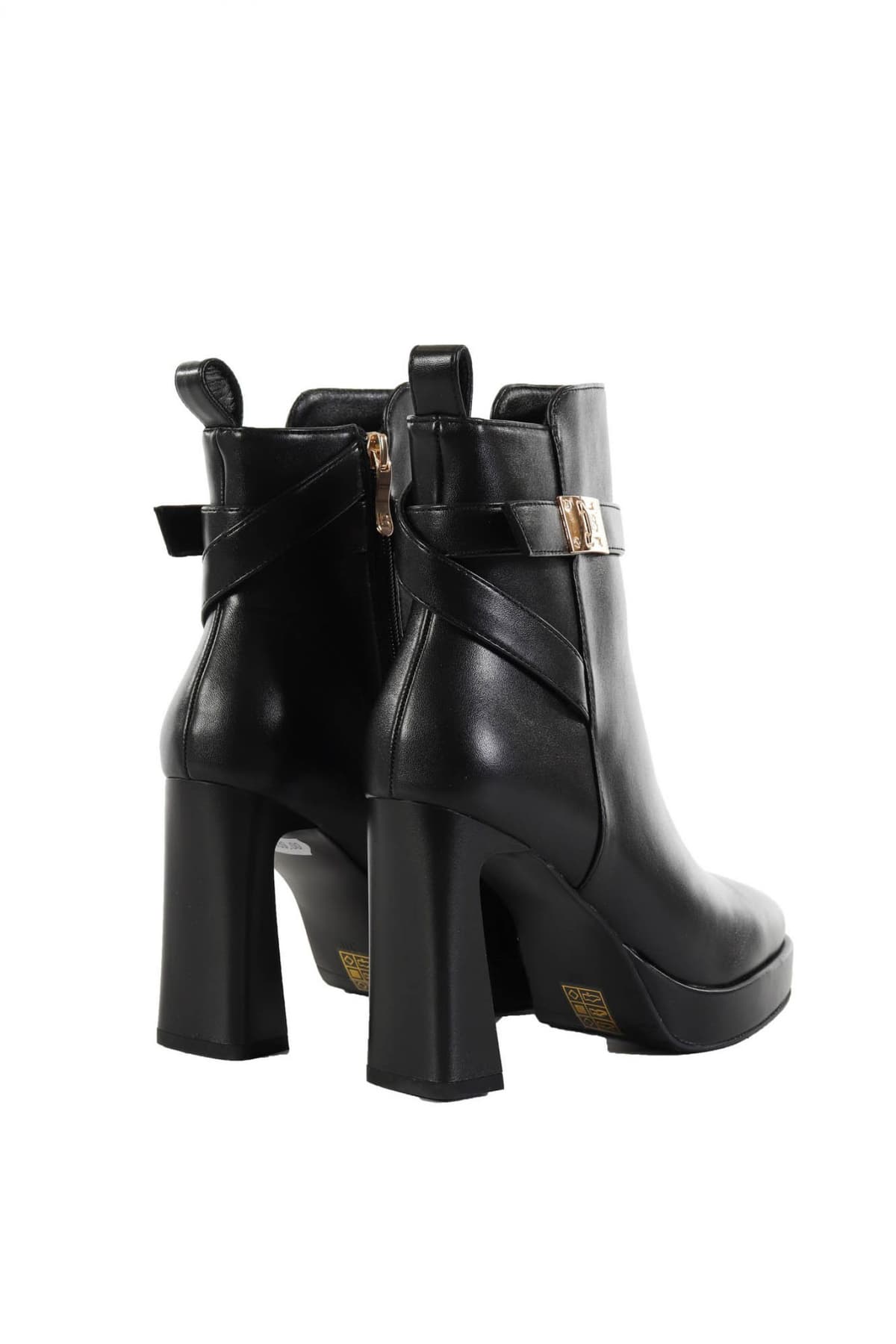 LAURA BIAGIOTTI ΠΑΠΟΥΤΣΙΑ ΜΠΟΤΑΚΙA ΦΕΡΜΟΥΑΡ ΜΕΤΑΛΛΙΚΗ ΑΓΚΡΑΦΑ LOGO ΜΑΥΡΟ