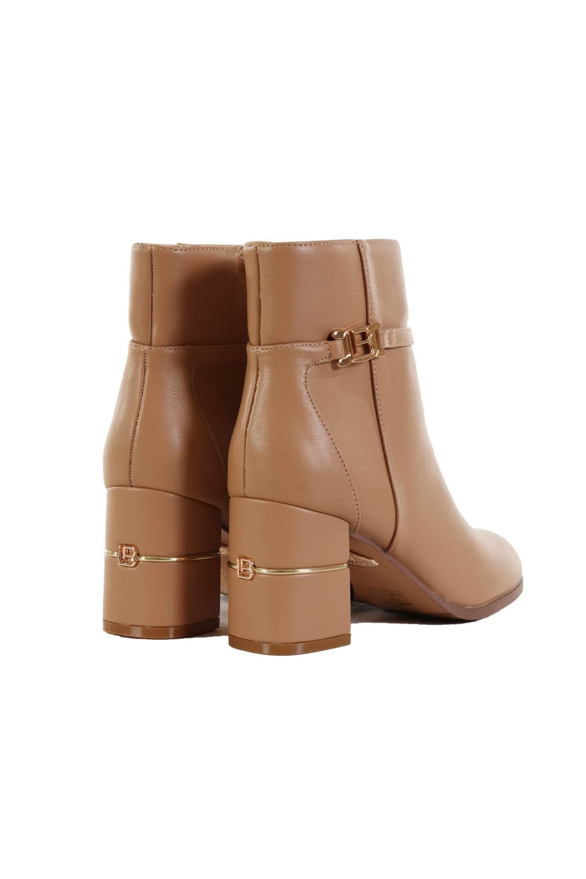 LAURA BIAGIOTTI ΠΑΠΟΥΤΣΙΑ ΜΠΟΤΑΚΙA MAT METAΛΛΙΚΗ ΑΓΚΡΑΦΑ LOGO MΠΕΖ ΣΚΟΥΡΟ