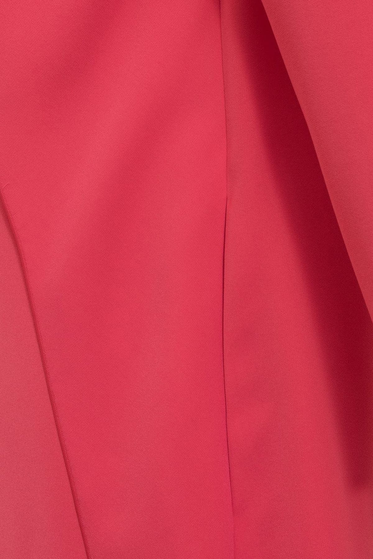 EMPORIO ARMANI ΦΟΡΕΜΑ MIDI ΦΕΡΜΟΥΑΡ ΜΠΡΟΣΤΑ ΜΑΝΙΚΙ ΦΟΥΞΙΑ