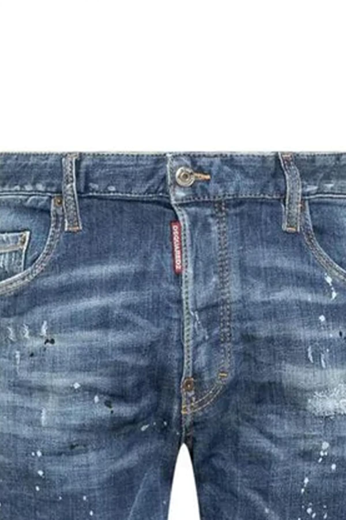 DSQUARED2 ΠΑΝΤΕΛΟΝΙ 5ΤΣΕΠΟ JEANS SKATER ΜΠΛΕ