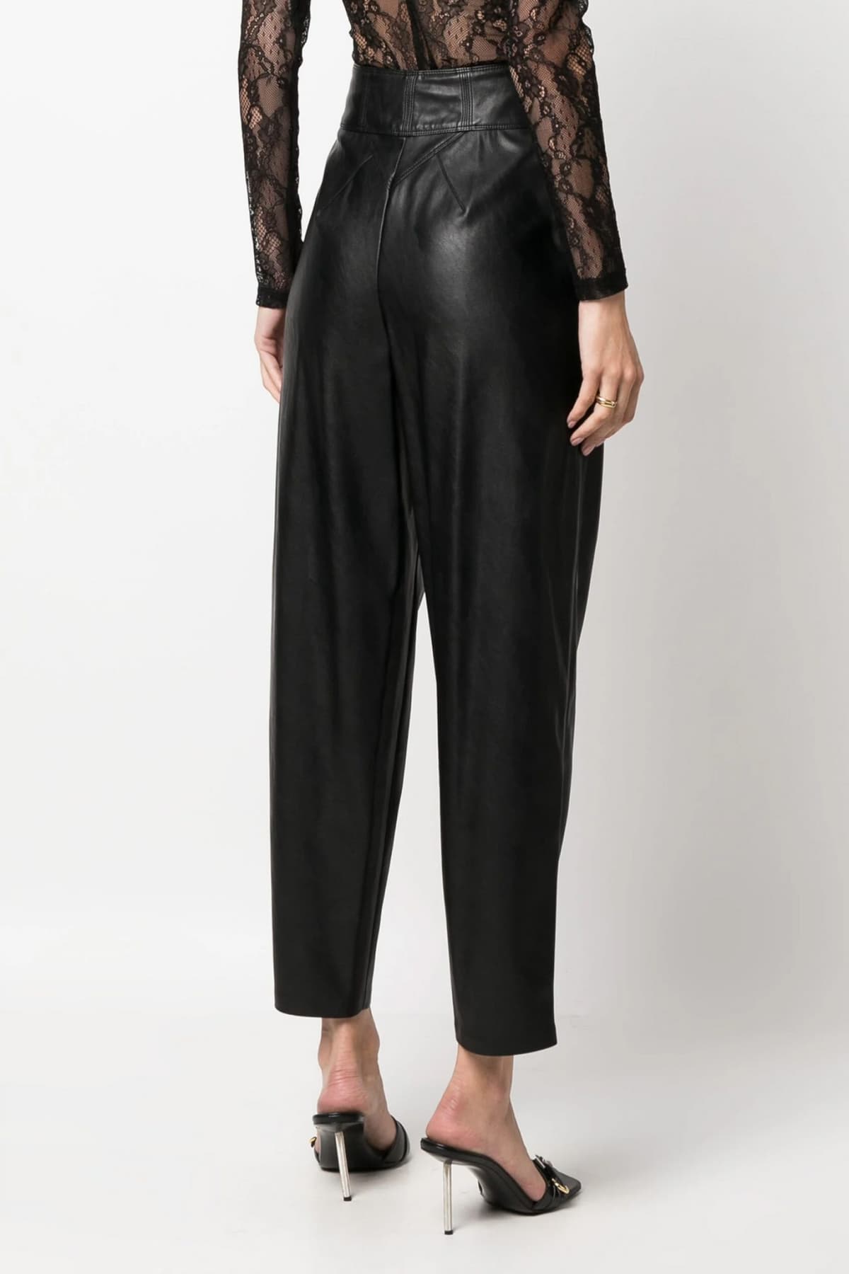 PINKO ΠΑΝΤΕΛΟΝΙ PELIN ΔΕΡΜΑΤΙΝΗ ΦΕΡΜΟΥΑΡ ΜΑΥΡΟ