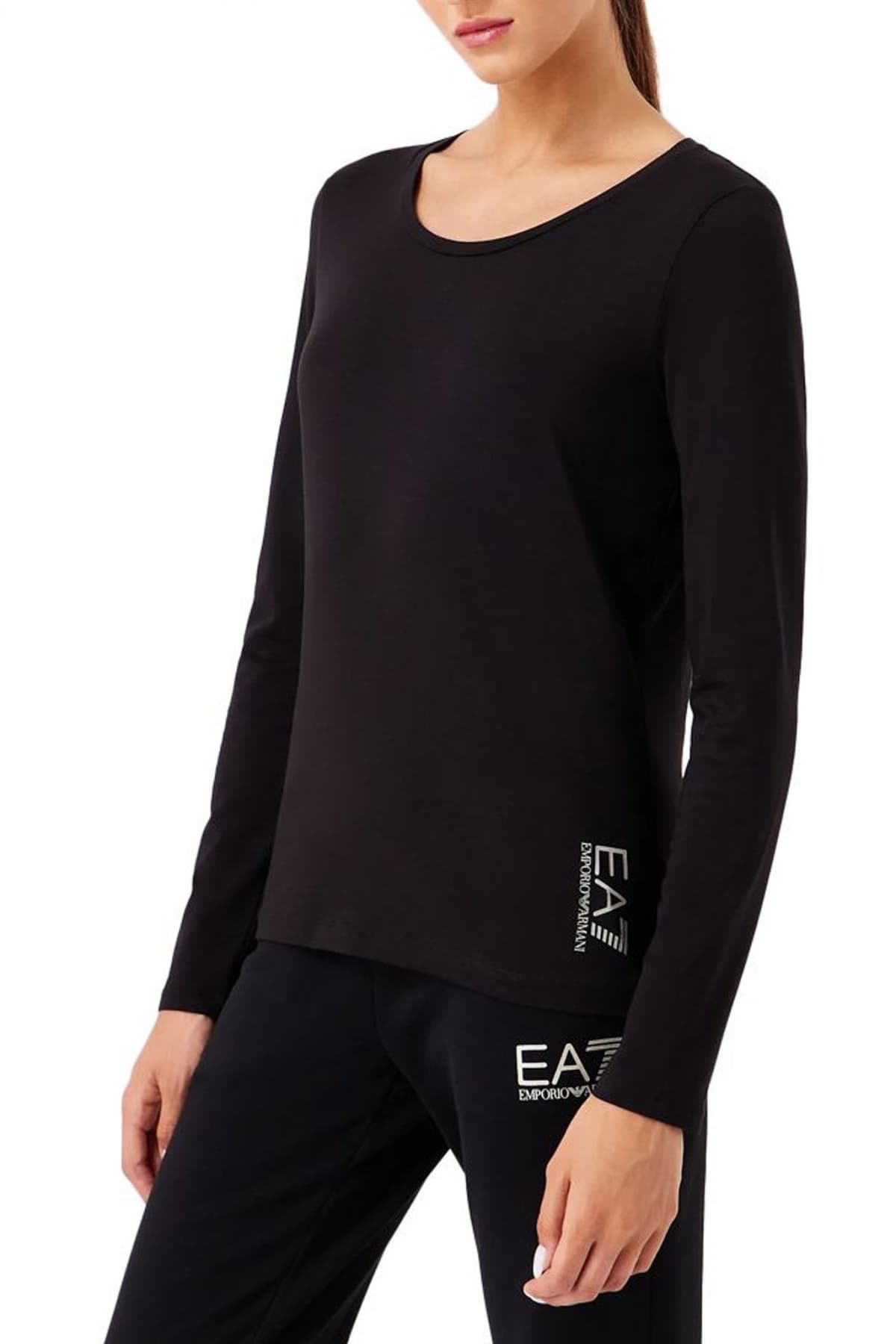 EMPORIO ARMANI 7 ΜΠΛΟΥΖΑ LOGO ΜΑΥΡΟ