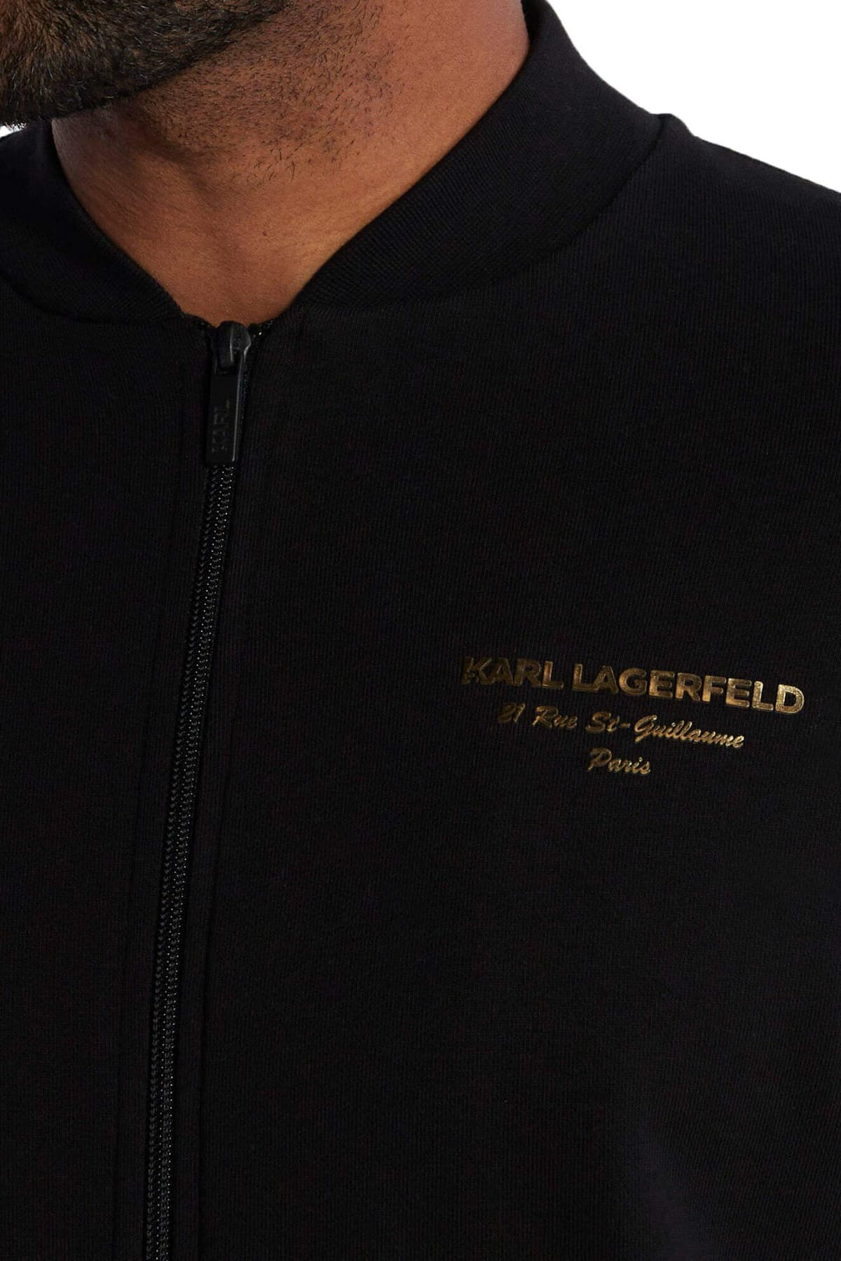 KARL LAGERFELD ΦΟΥΤΕΡ FULLZIP LOGO ΜΑΥΡΟ-ΧΡΥΣΟ