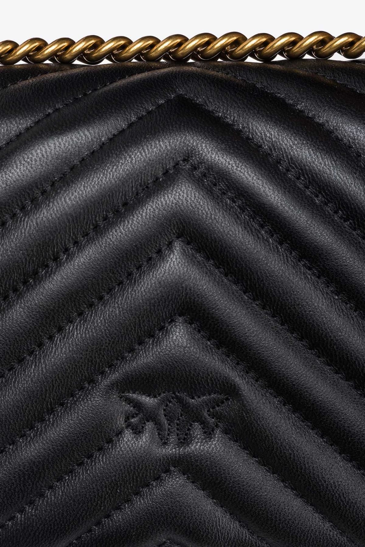 PINKO ΤΣΑΝΤΑΚΙ CROSSBODY LOVE ONE MINI DC LOGO ΜΑΥΡΟ