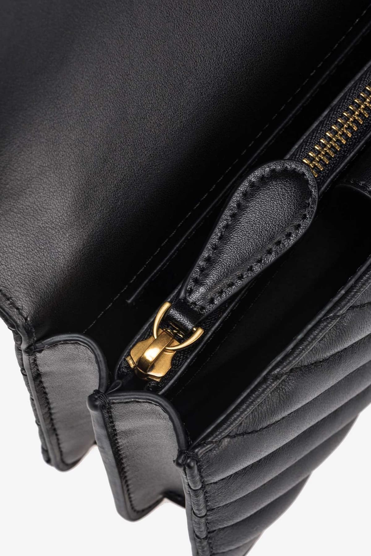 PINKO ΤΣΑΝΤΑΚΙ CROSSBODY LOVE ONE MINI DC LOGO ΜΑΥΡΟ