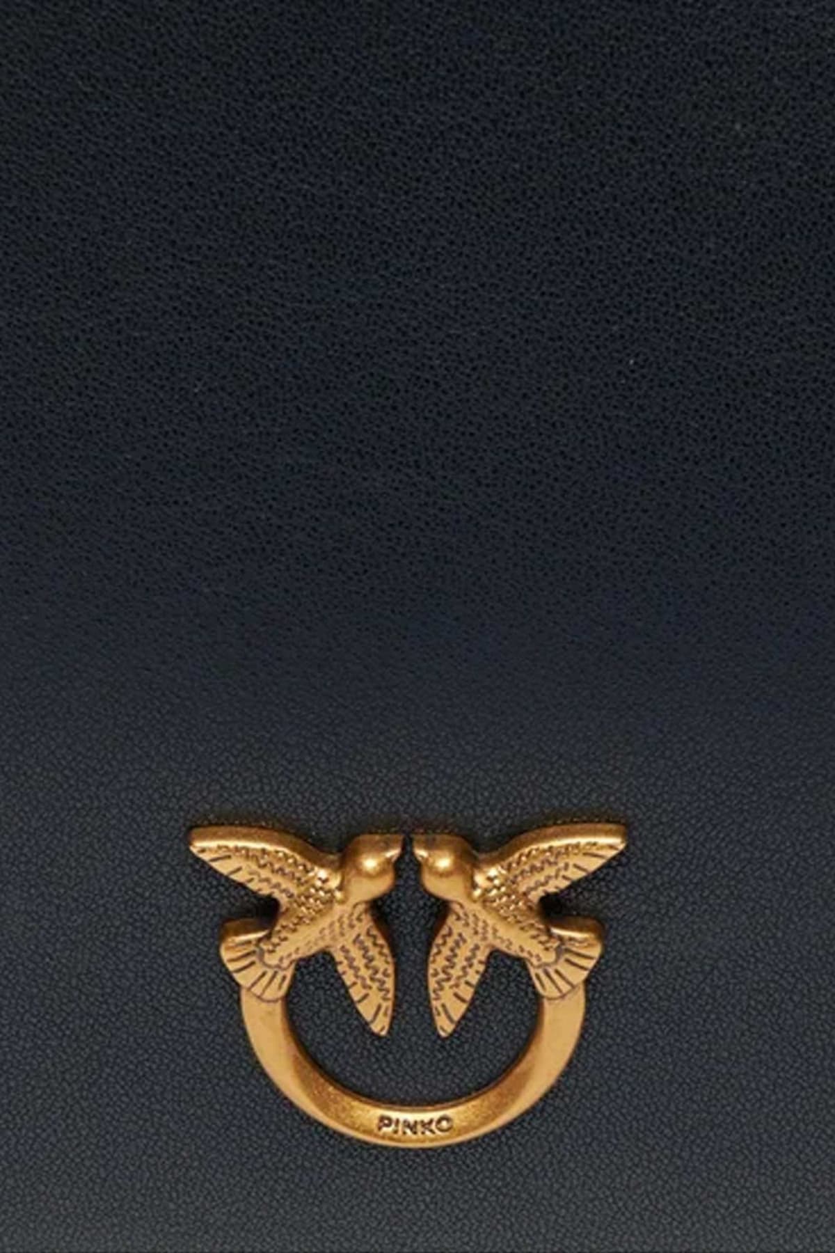 PINKO ΤΣΑΝΤΑΚΙ ΩΜΟΥ HORIZONTAL FLAT VITELLO SETA ΜΑΥΡΟ