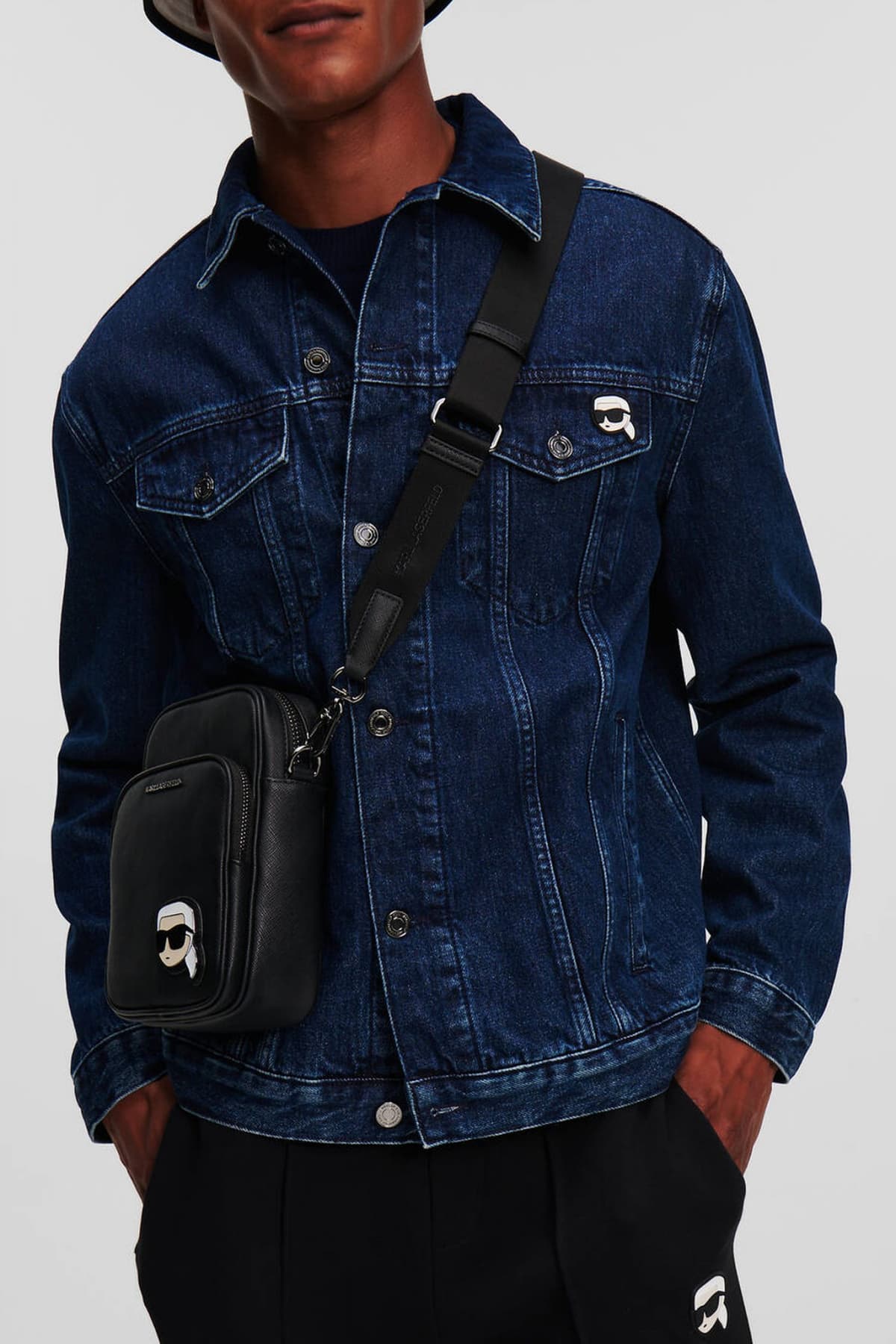 KARL LAGERFELD ΤΣΑΝΤΑΚΙ CROSSBODY K/IKONIK 2.0 KORE NS ΜΑΥΡΟ