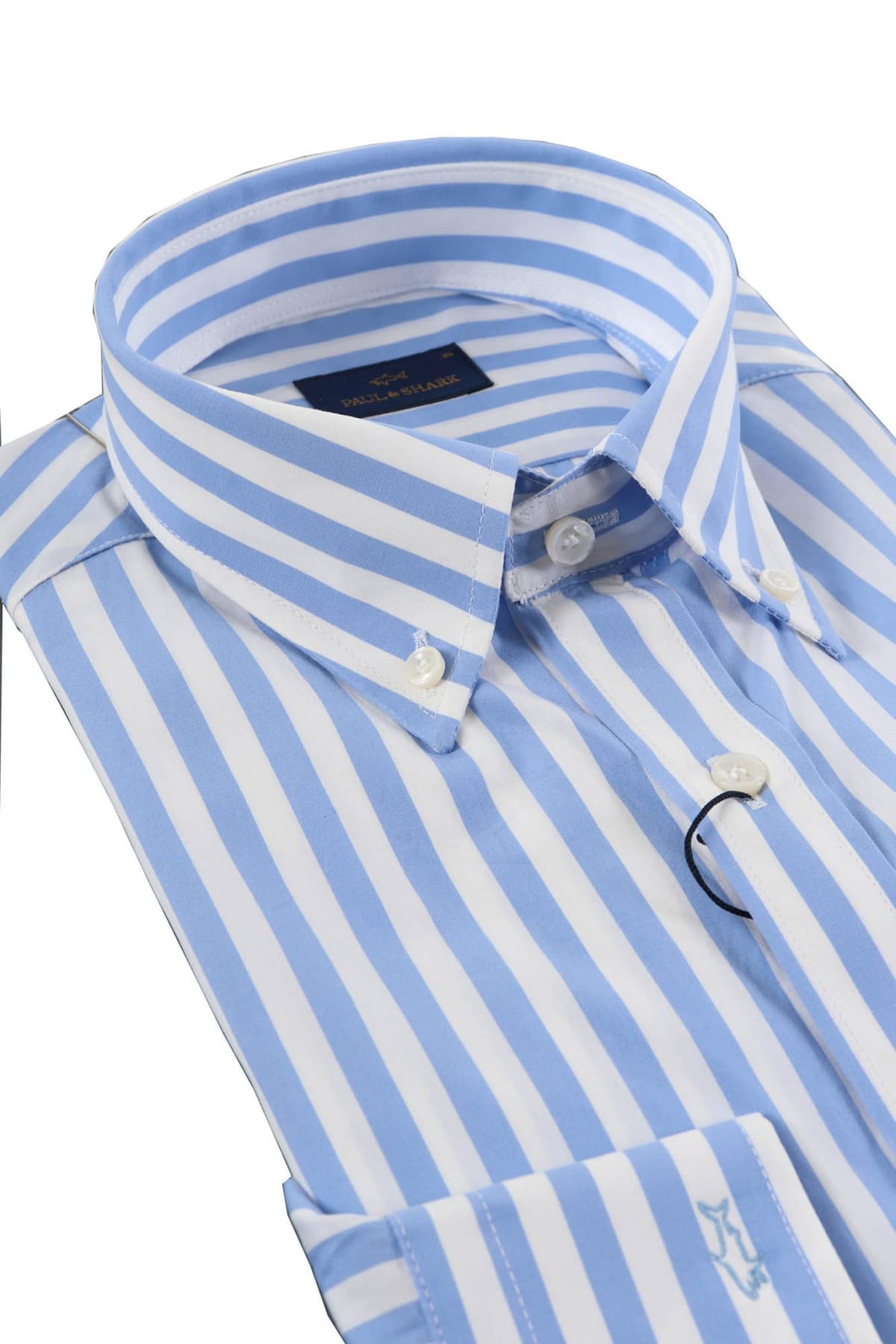 PAUL&SHARK ΠΟΥΚΑΜΙΣΟ BUTTON DOWN ΡΙΓΕ ΛΕΥΚΟ-ΣΙΕΛ