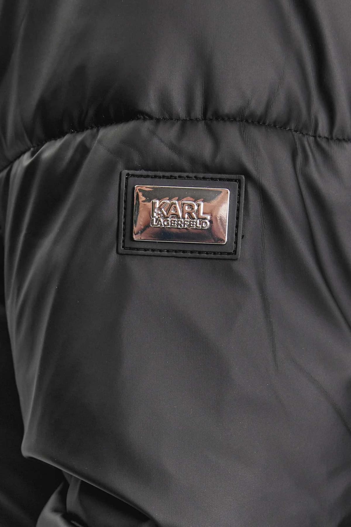 KARL LAGERFELD ΜΠΟΥΦΑΝ BOMBER LOGO ΜΑΥΡΟ