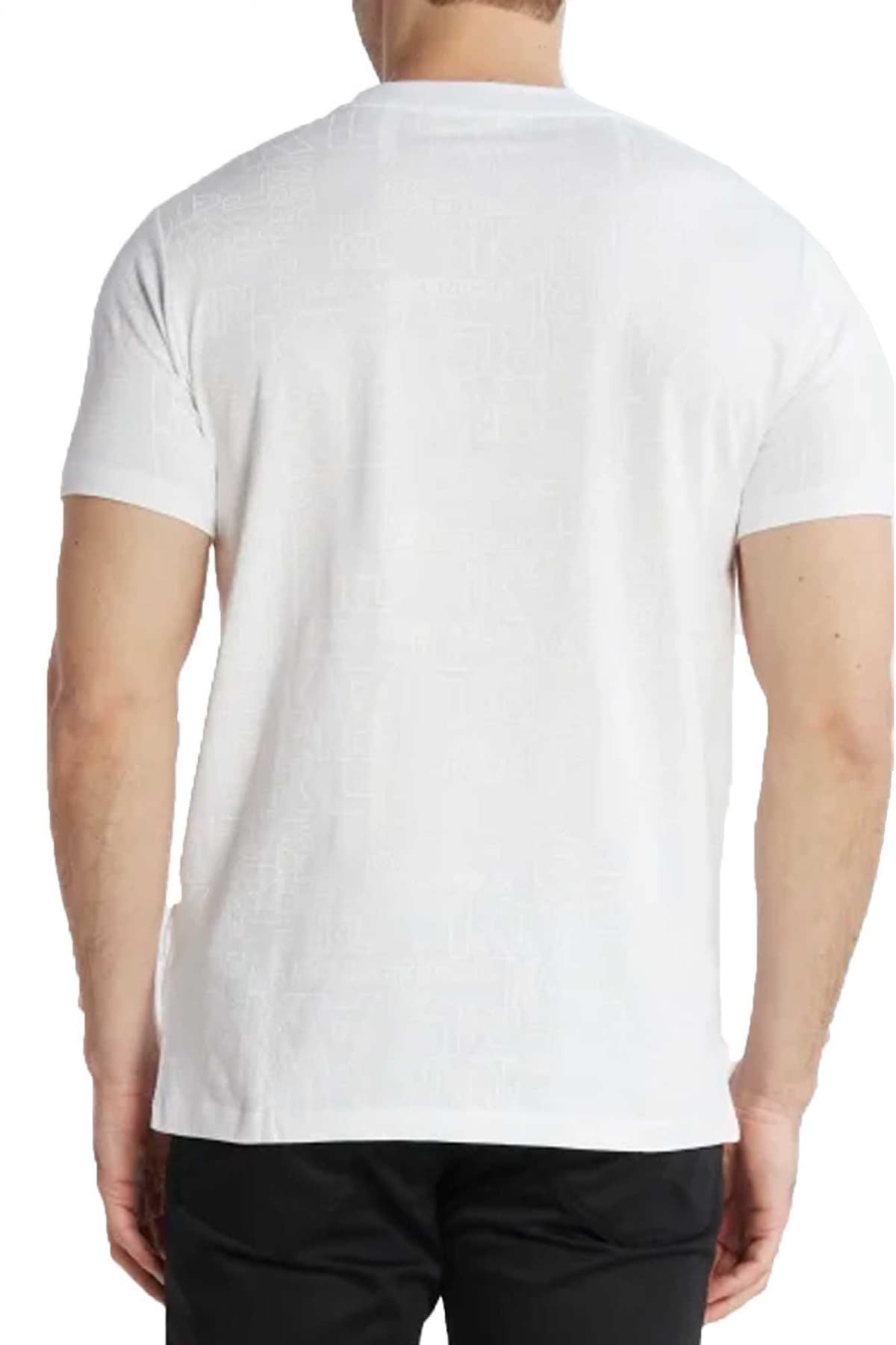 KARL LAGERFELD T-SHIRT ALL OVER LOGO ΛΕΥΚΟ