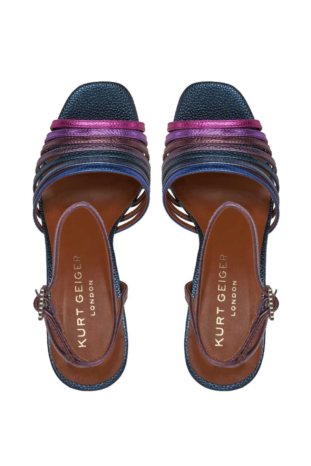 KURT GEIGER ΠΑΠΟΥΤΣΙΑ ΠΕΔΙΛΑ PIERRA PLATFORM LOGO ΠΟΛΥΧΡΩΜΟ