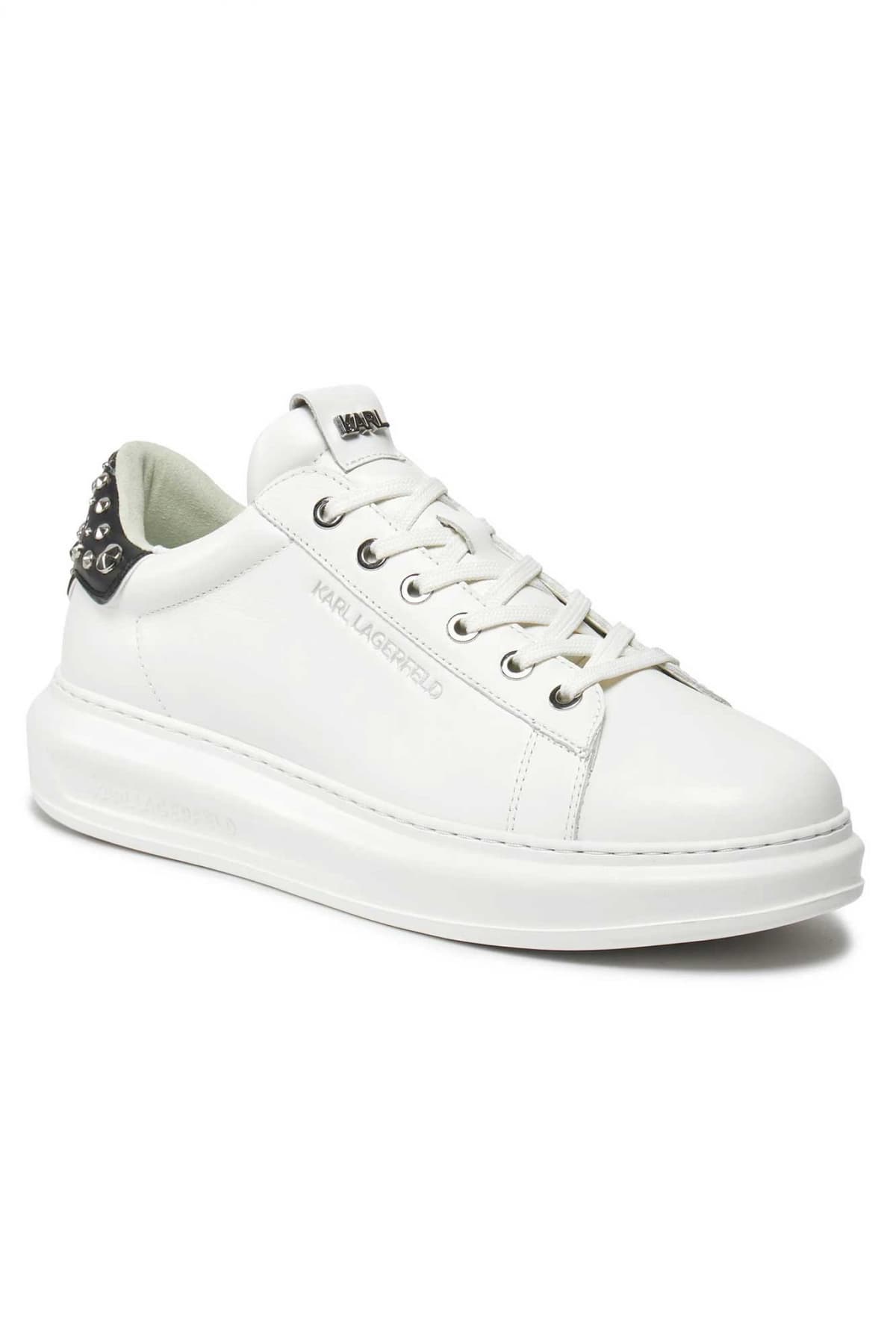 KARL LAGERFELD ΠΑΠΟΥΤΣΙΑ SNEAKERS KAPRI MENS RIVET KOUNTER ΤΡΟΥΚΣ LOGO ΛΕΥΚΟ