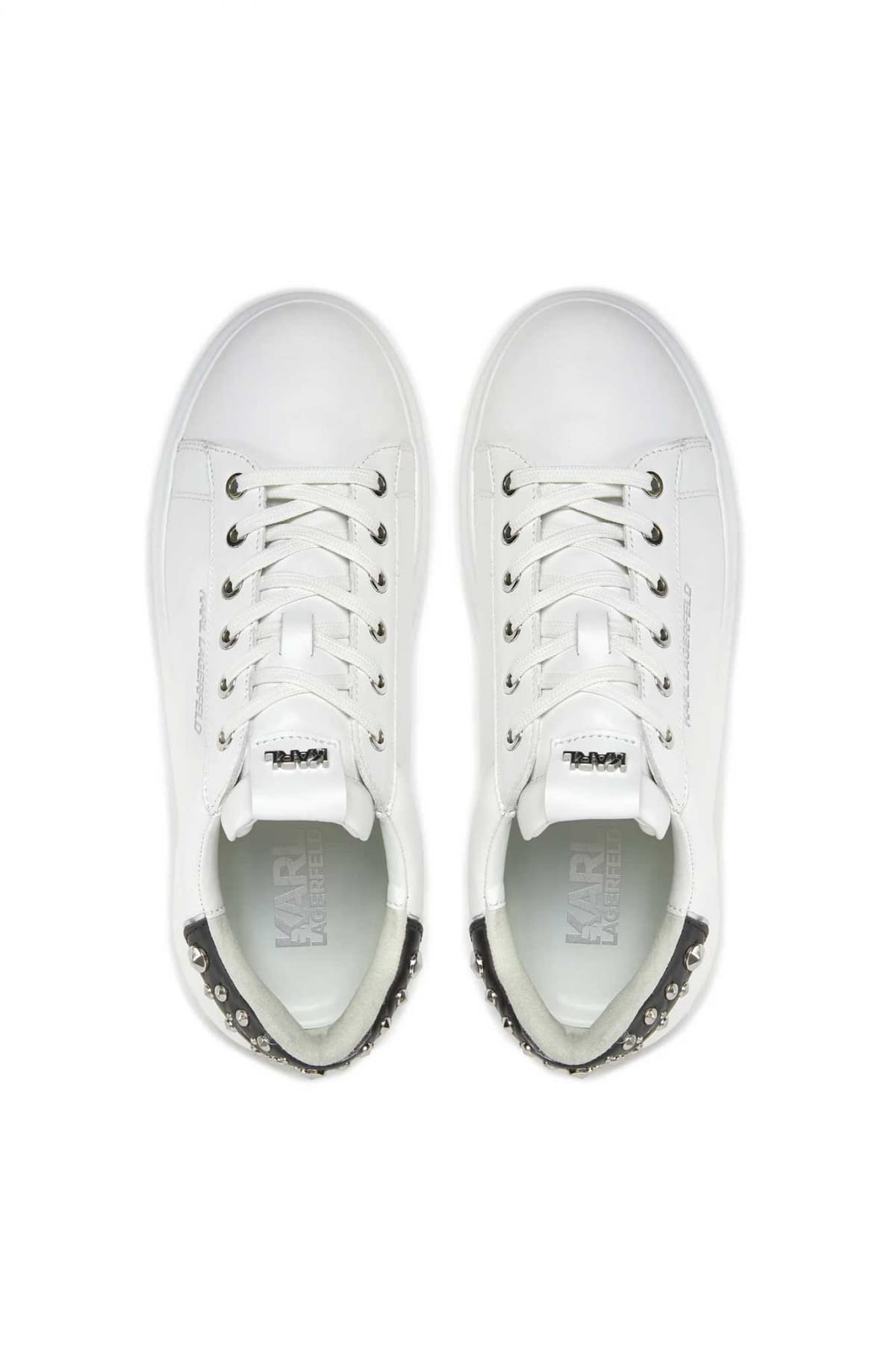 KARL LAGERFELD ΠΑΠΟΥΤΣΙΑ SNEAKERS KAPRI MENS RIVET KOUNTER ΤΡΟΥΚΣ LOGO ΛΕΥΚΟ