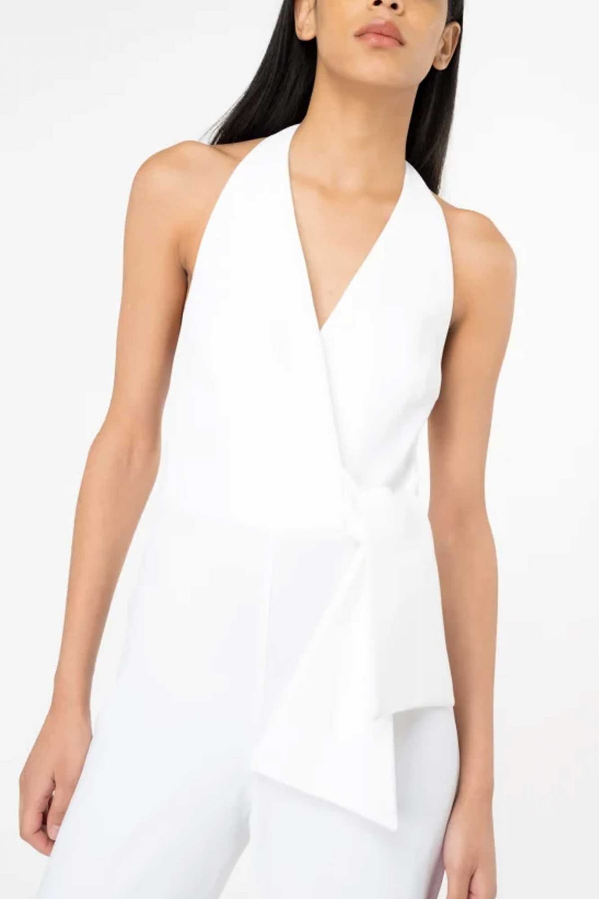 PINKO ΟΛΟΣΩΜΗ ΦΟΡΜΑ EXTRADRY TUTA ΔΕΣΙΜΟ ΛΑΙΜΟ ΛΕΥΚΟ