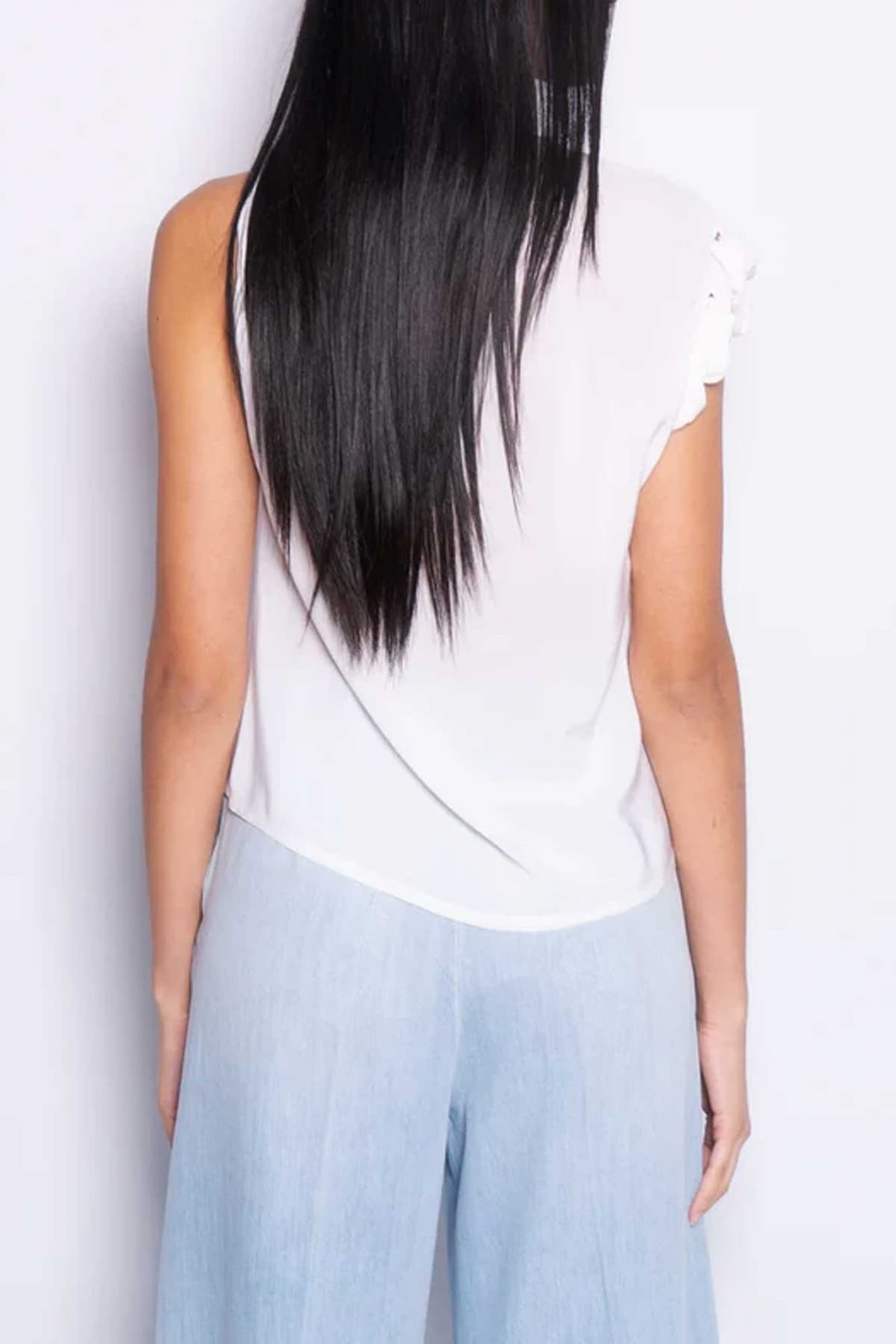 PINKO ΜΠΛΟΥΖΑ TINDARO ΔΙΑΦΟΡΕΤΙΚΑ ΜΑΝΙΚΙΑ ΛΕΥΚΟ