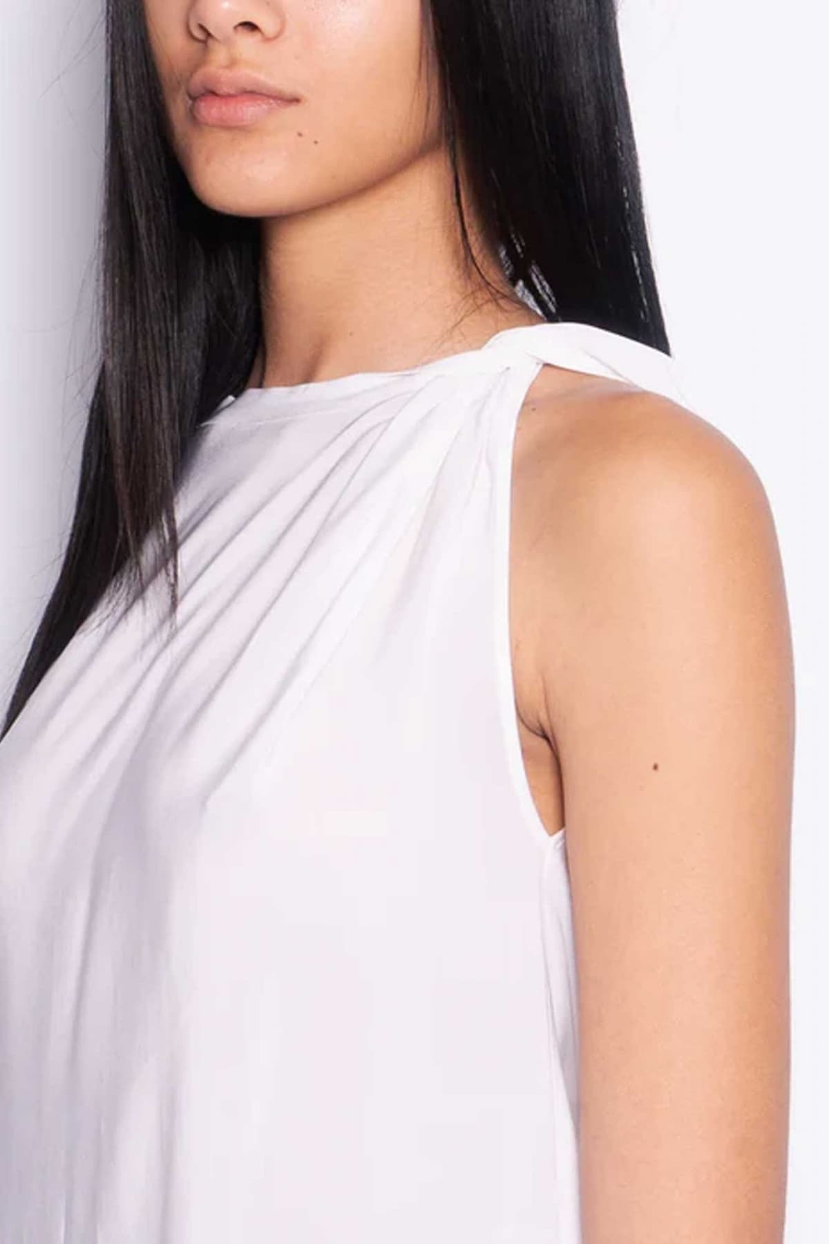 PINKO ΜΠΛΟΥΖΑ TINDARO ΔΙΑΦΟΡΕΤΙΚΑ ΜΑΝΙΚΙΑ ΛΕΥΚΟ