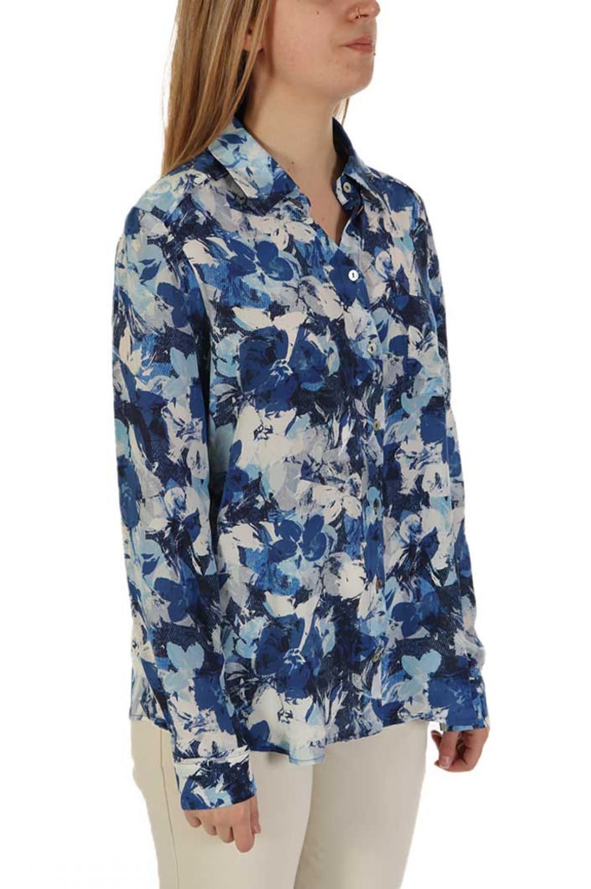 MARELLA SPORT ΠΟΥΚΑΜΙΣΟ FLOC ΕΜΠΡΙΜΕ ΜΠΛΕ