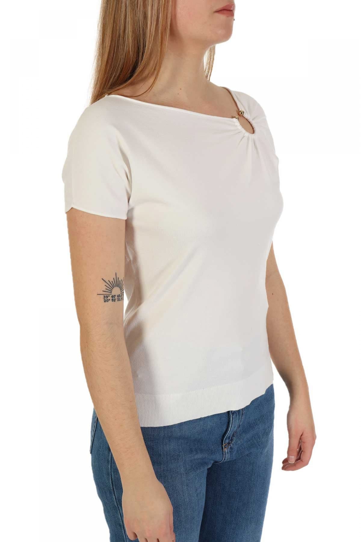 MARELLA ΜΠΛΟΥΖΑ BAOBAB ΛΕΠΤΟΜΕΡΕΙΑ ΛΑΙΜΟΣ ΛΕΥΚΟ