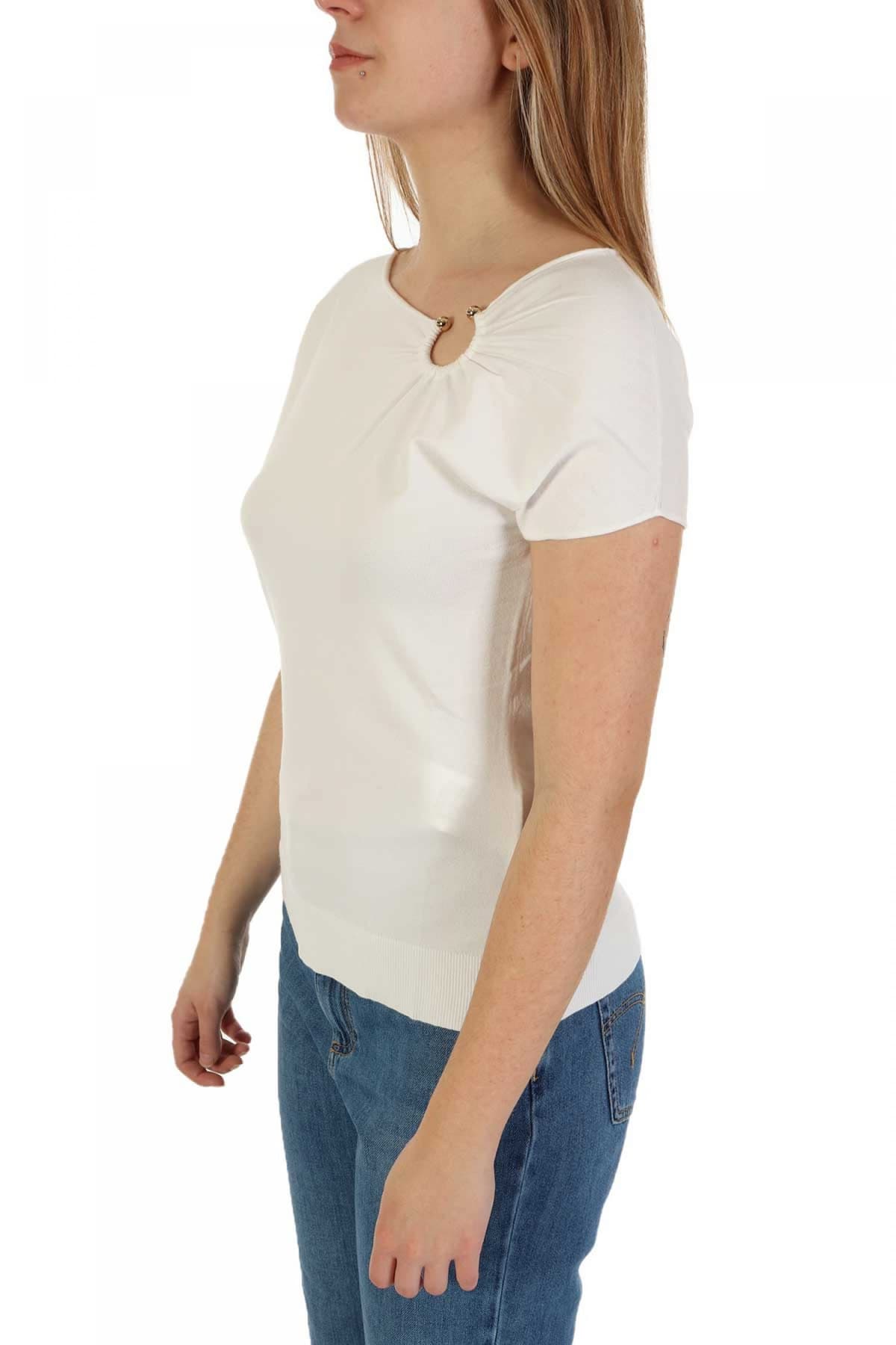 MARELLA ΜΠΛΟΥΖΑ BAOBAB ΛΕΠΤΟΜΕΡΕΙΑ ΛΑΙΜΟΣ ΛΕΥΚΟ