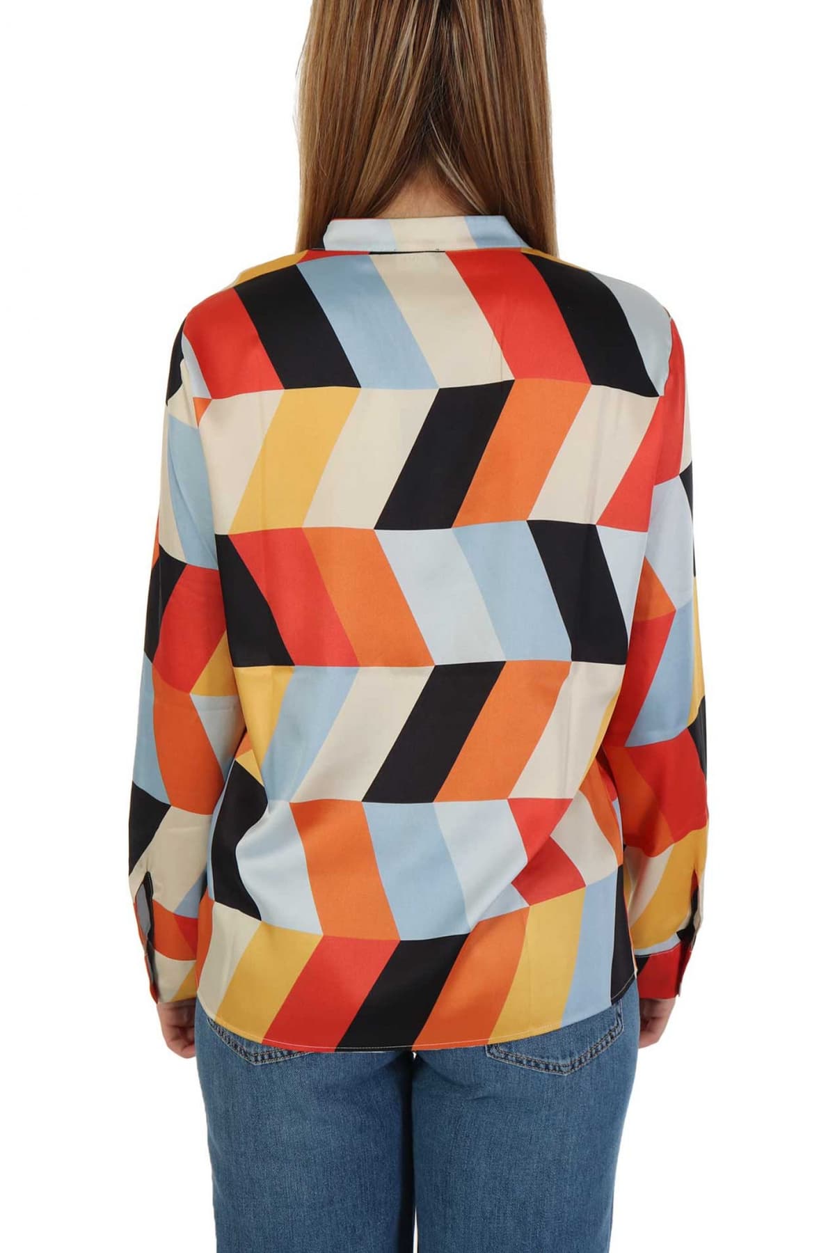 MARELLA EMME ΠΟΥΚΑΜΙΣΑ STAFFA V-NECK ΕΜΠΡΙΜΕ ΠΟΡΤΟΚΑΛΙ