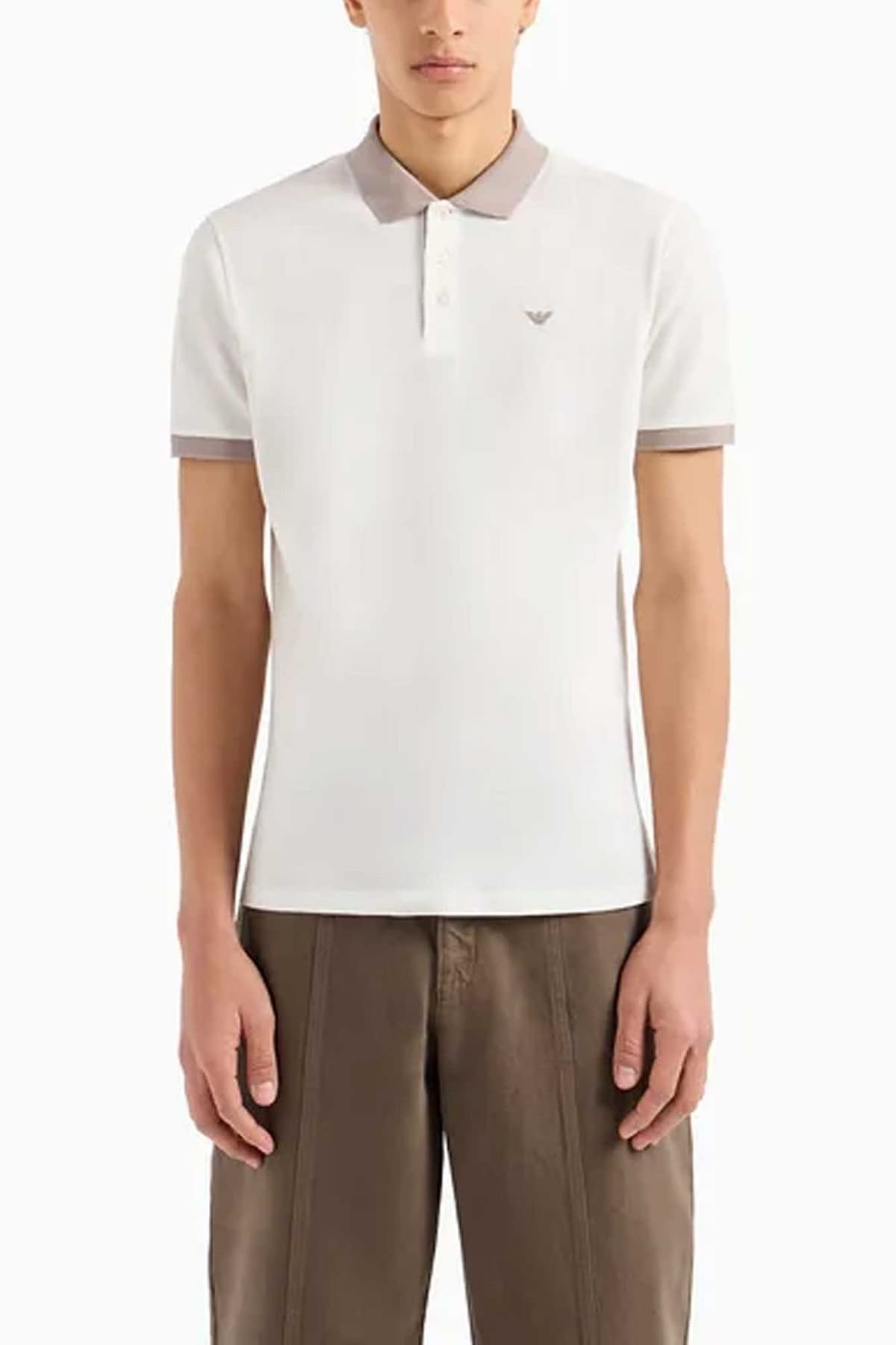 EMPORIO ARMANI POLO LOGO ΥΠΟΛΕΥΚΟ