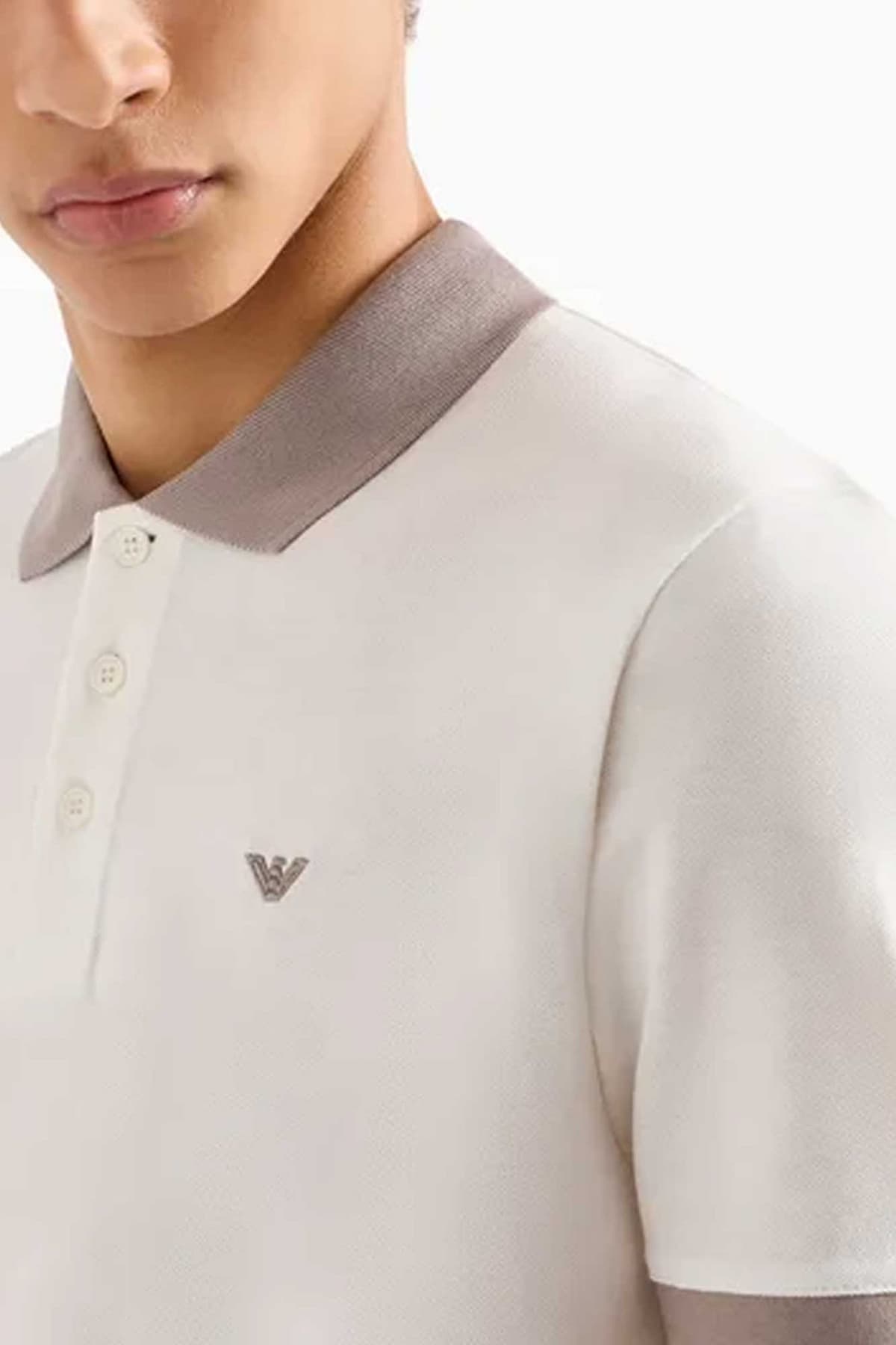 EMPORIO ARMANI POLO LOGO ΥΠΟΛΕΥΚΟ