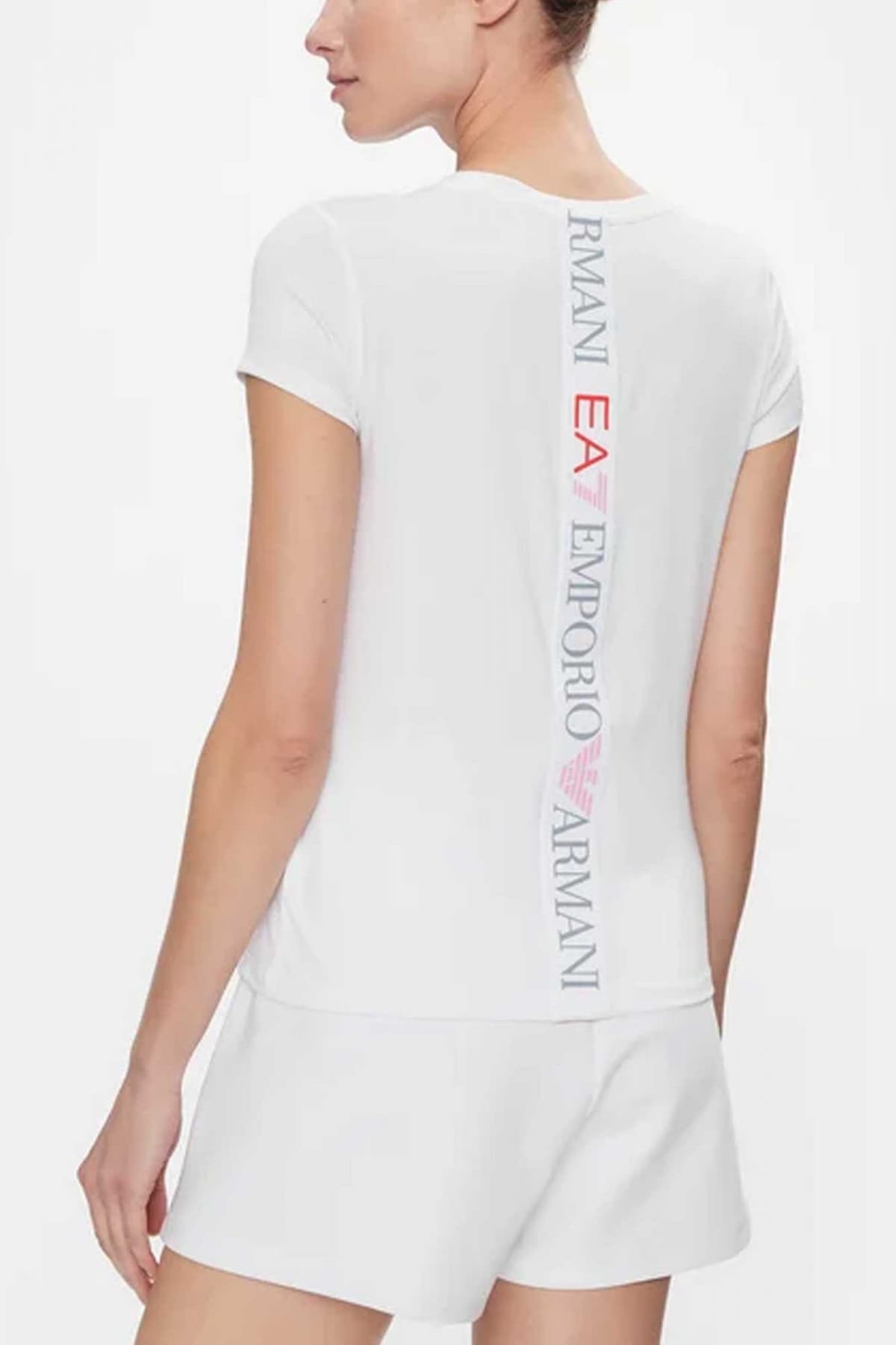 ARMANI 7 T-SHIRT LOGO ΛΕΠΤΟΜΕΡΕΙΑ ΠΛΑΤΗ ΛΕΥΚΟ