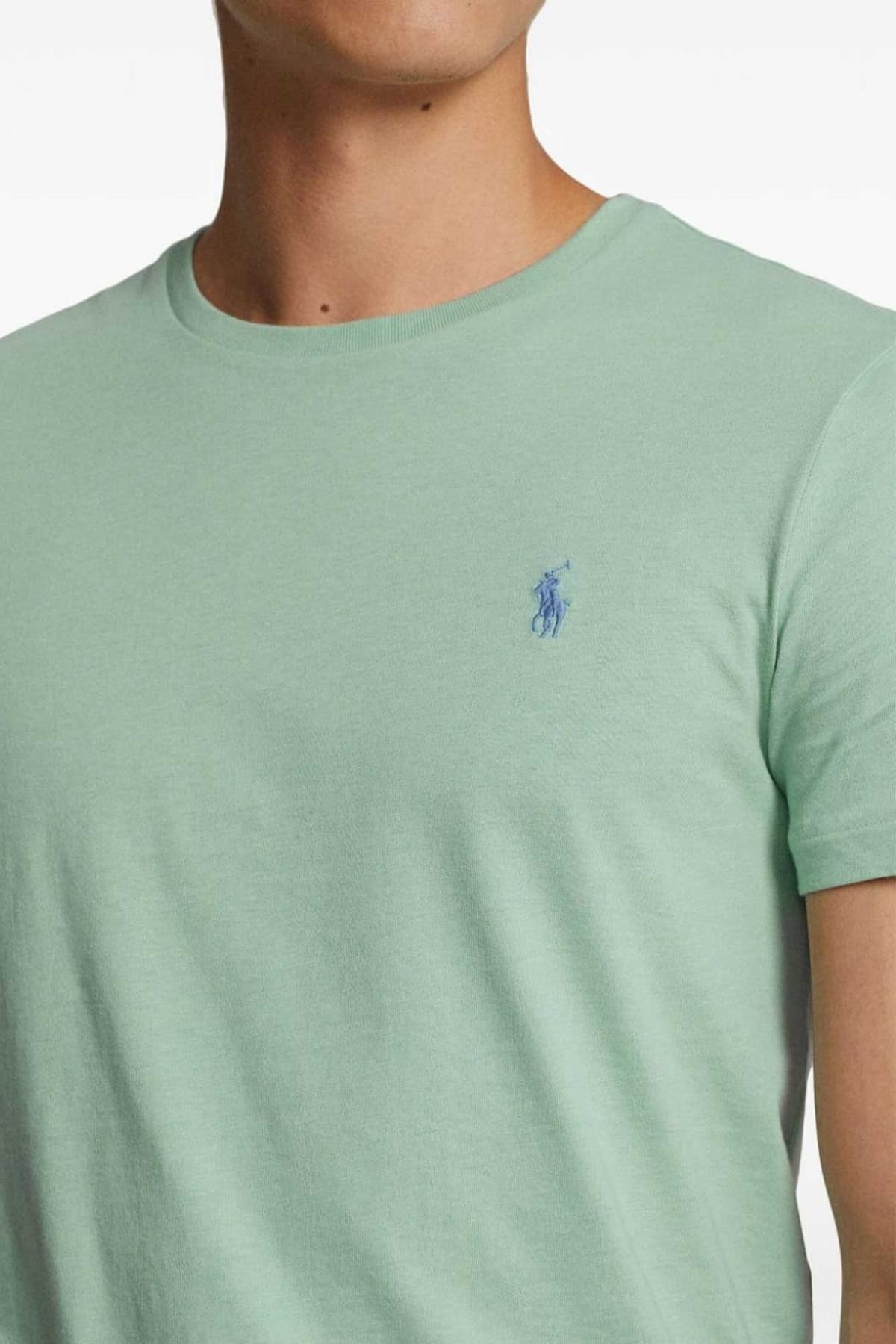 RALPH LAUREN T-SHIRT LOGO CUSTOM SLIM FIT ΜΕΝΤΑ