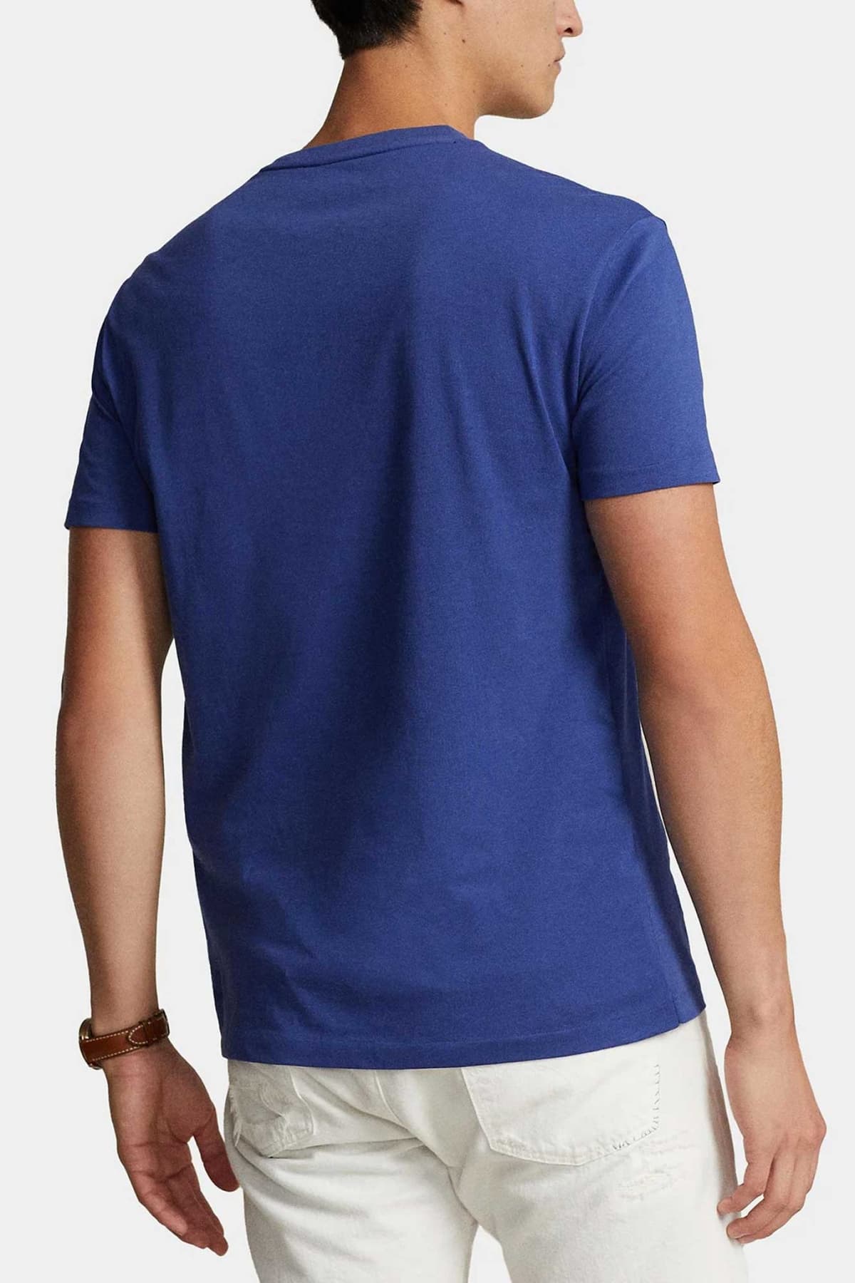 RALPH LAUREN T-SHIRT V-NECK LOGO CLASSIC FIT ΡΑΦ ΜΠΛΕ
