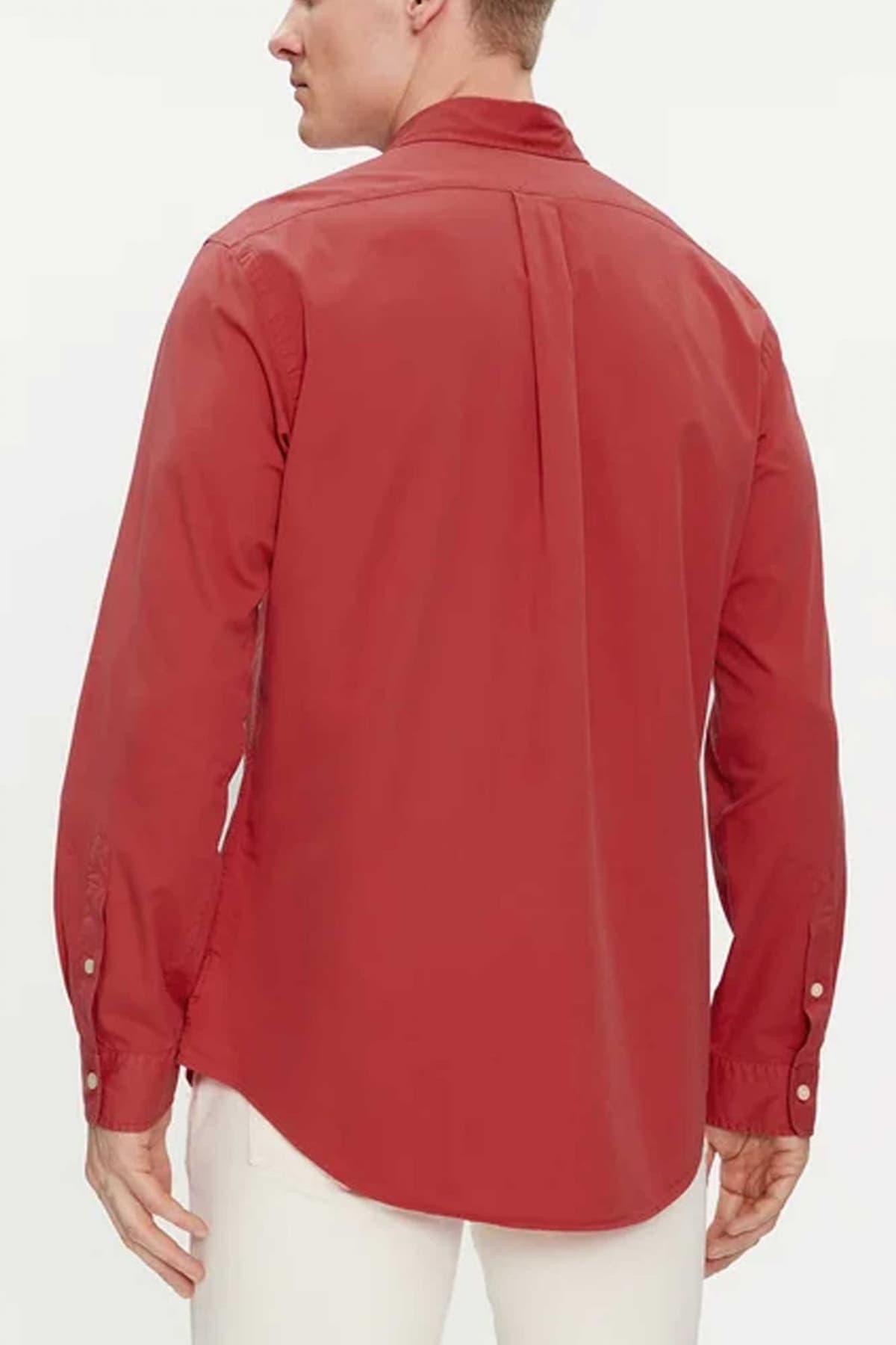 RALPH LAUREN ΠΟΥΚΑΜΙΣΟ BUTTON DOWN CUSTOM FIT FEATHER WEIGHT TWILL ΚΟΡΑΛΙ