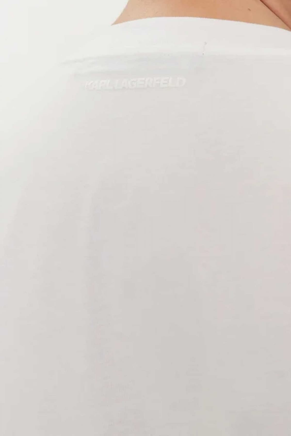KARL LAGERFELD T-SHIRT LOGO ΛΕΥΚΟ