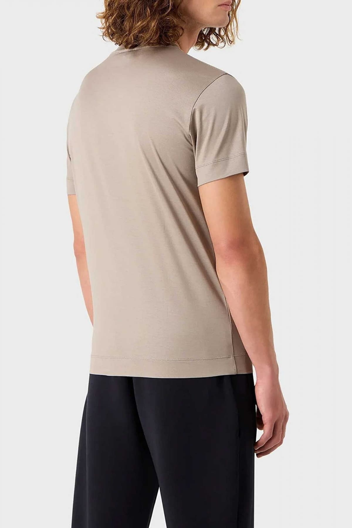 EMPORIO ARMANI T-SHIRT LOGO XAKI-ΓΚΡΙ