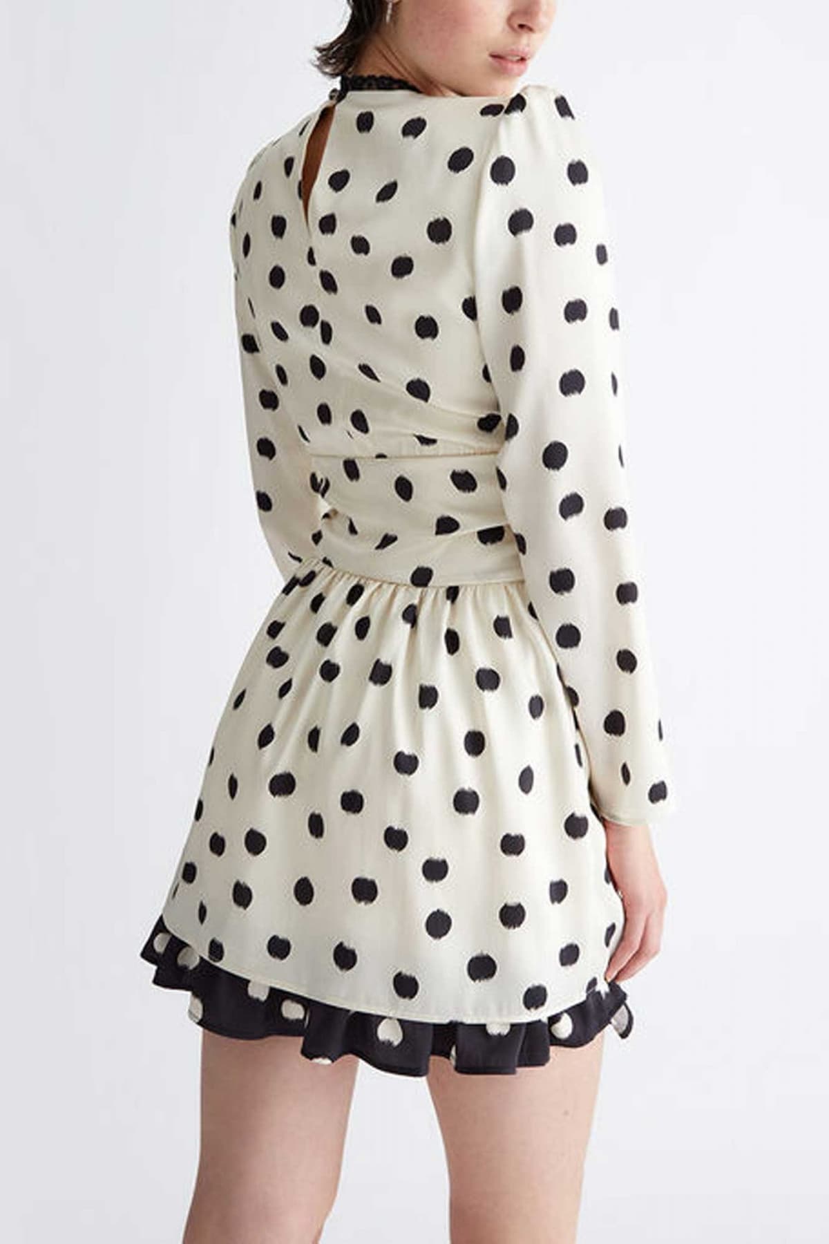 LIU JO ΦΟΡΕΜΑ V-NECK ΣΟΥΡΑ ΠΟΥΑ ΕΚΡΟΥ-ΜΑΥΡΟ