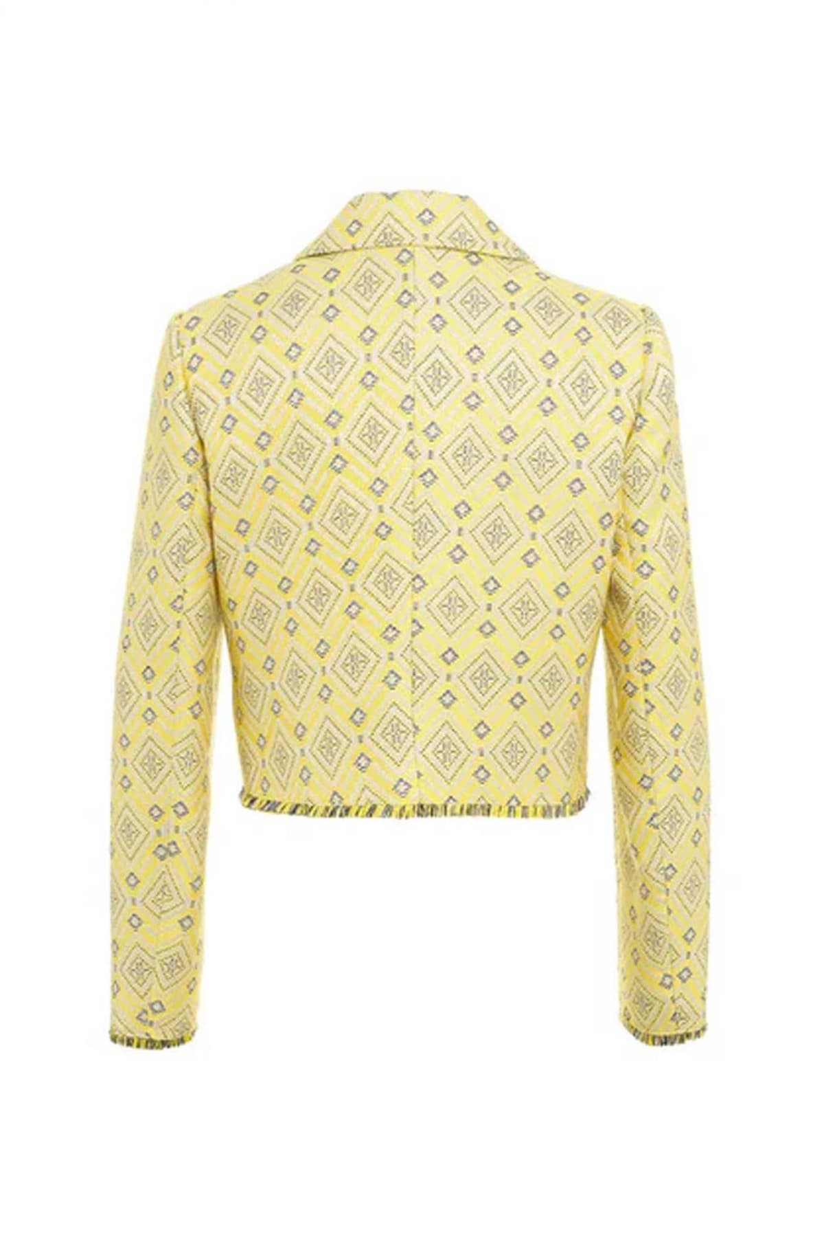 LIU JO ΣΑΚΑΚΙ CROPPED ALL OVER PRINT ΚΙΤΡΙΝΟ