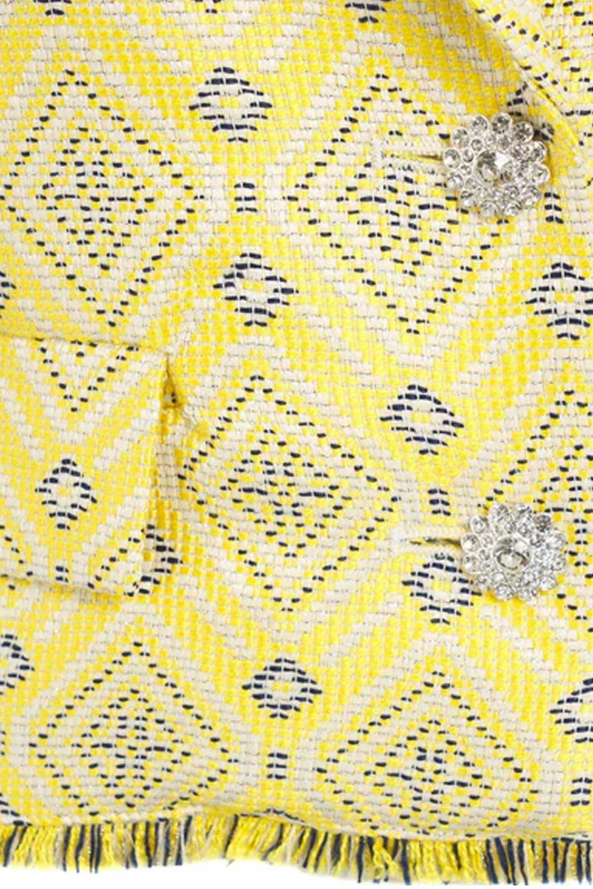 LIU JO ΣΑΚΑΚΙ CROPPED ALL OVER PRINT ΚΙΤΡΙΝΟ