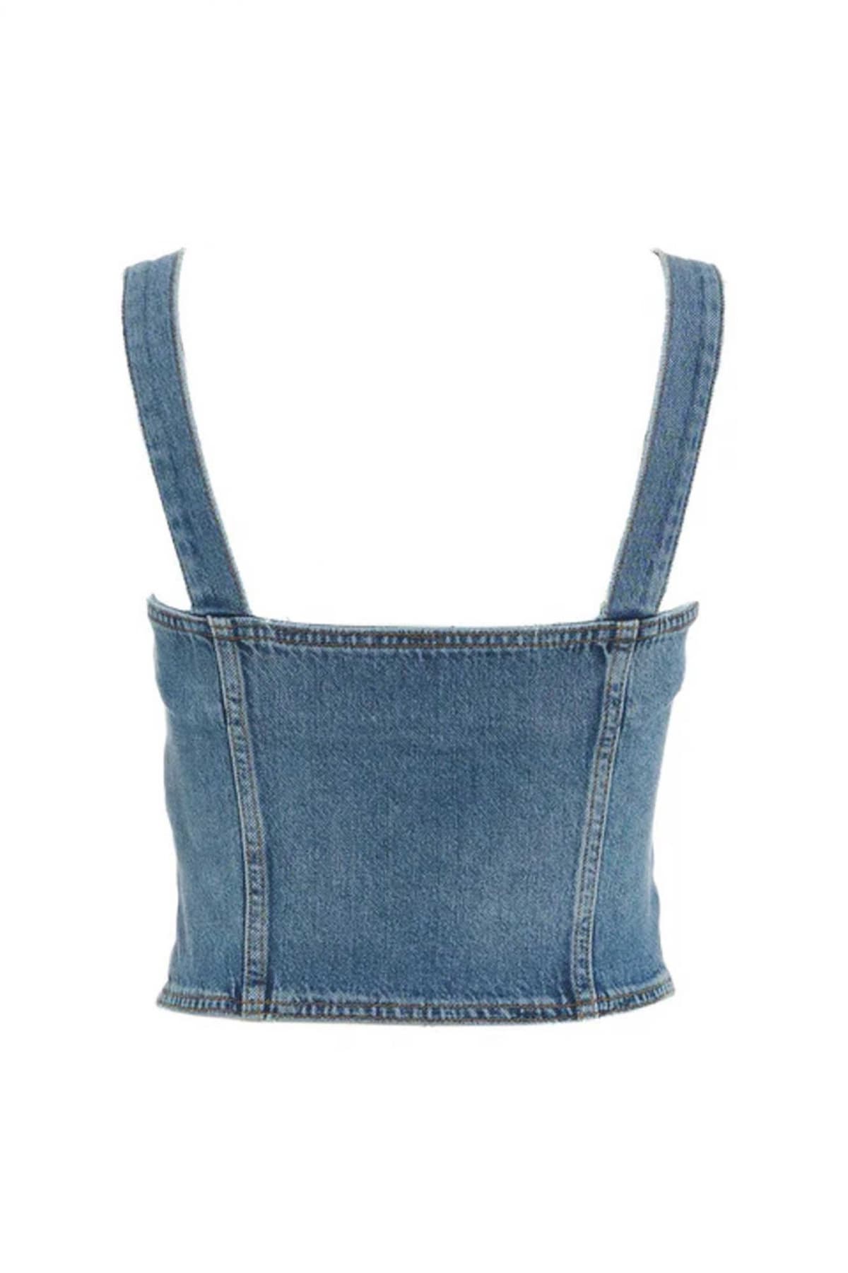 LIU JO DENIM TOP ΤΣΕΠΕΣ ΦΕΡΜΟΥΑΡ ΜΠΛΕ