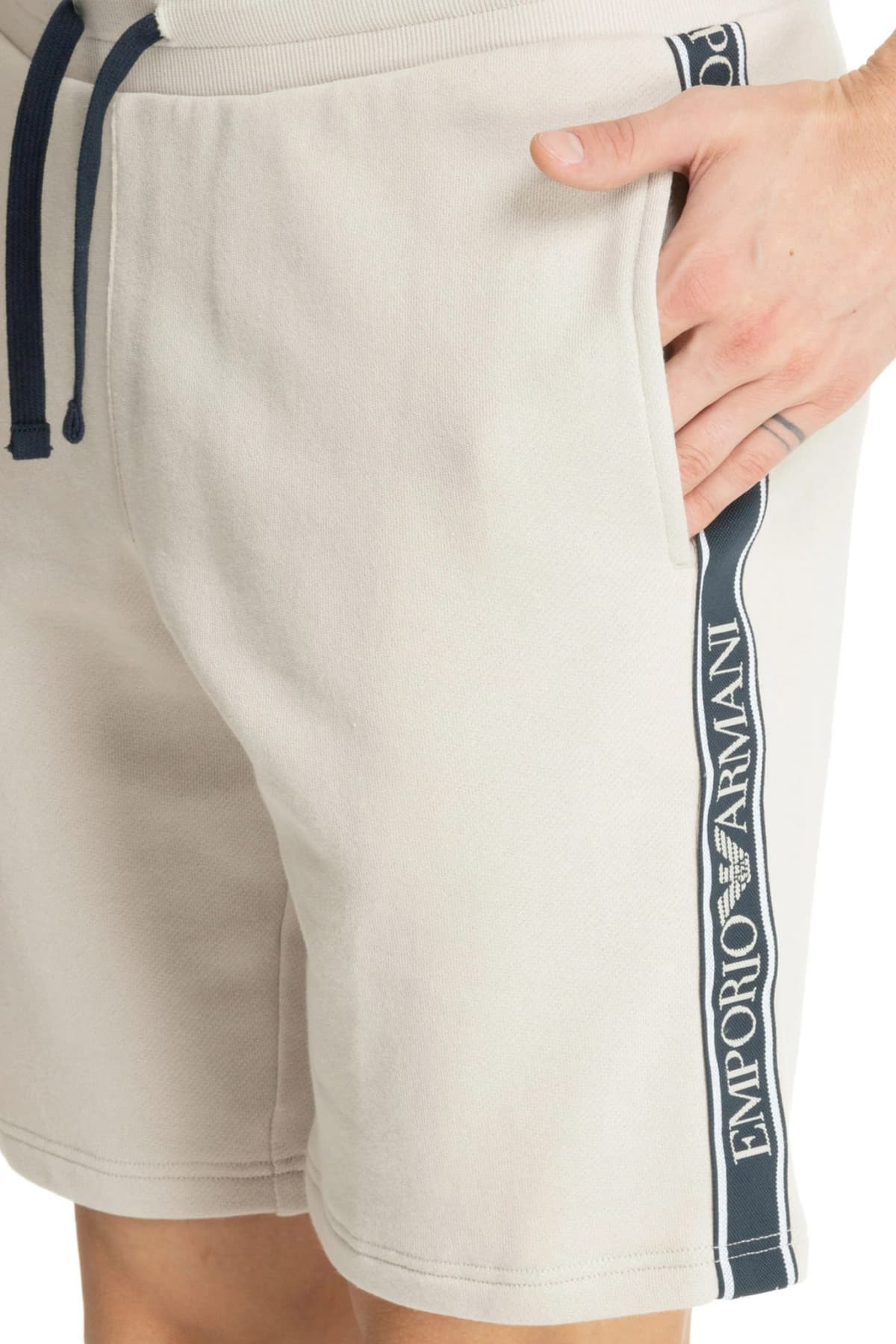 EMPORIO ARMANI ΒΕΡΜΟΥΔΑ ΦΟΥΤΕΡ LOGO ΜΠΕΖ