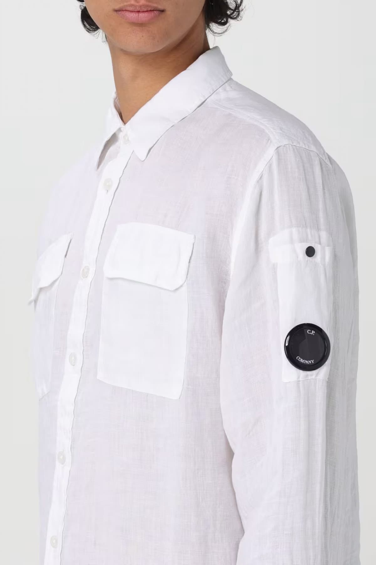 C.P. COMPANY ΠΟΥΚΑΜΙΣΟ ΛΙΝΟ GOGGLE ΕΚΡΟΥ