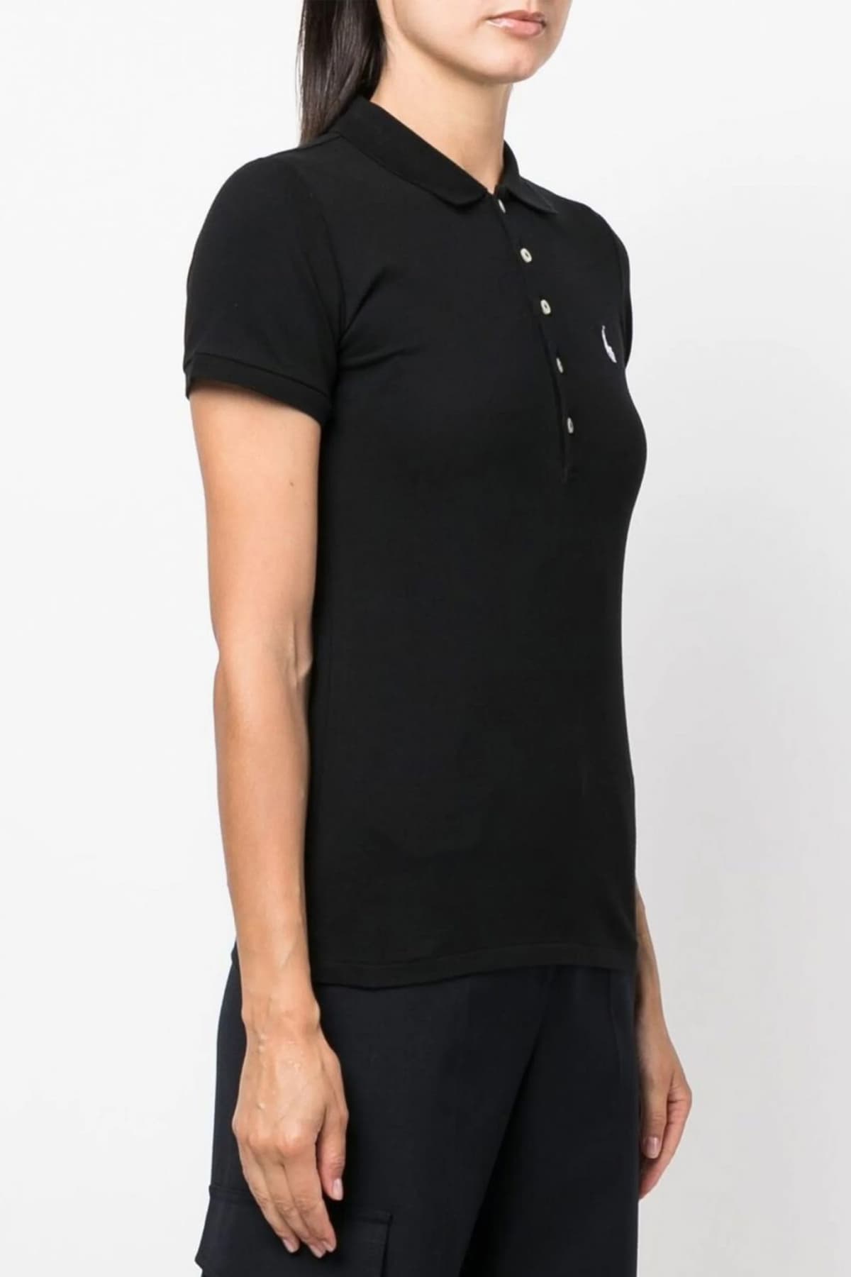 RALPH LAUREN POLO SLIM FIT LOGO ΜΑΥΡΟ