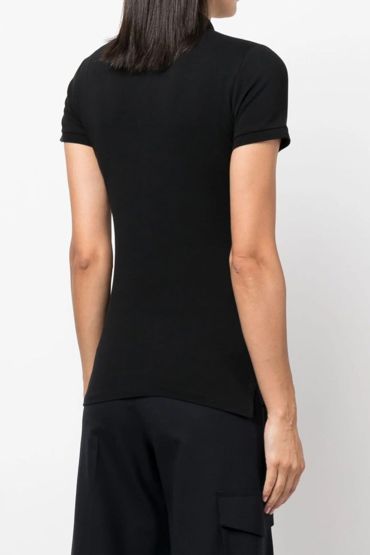 RALPH LAUREN POLO SLIM FIT LOGO ΜΑΥΡΟ