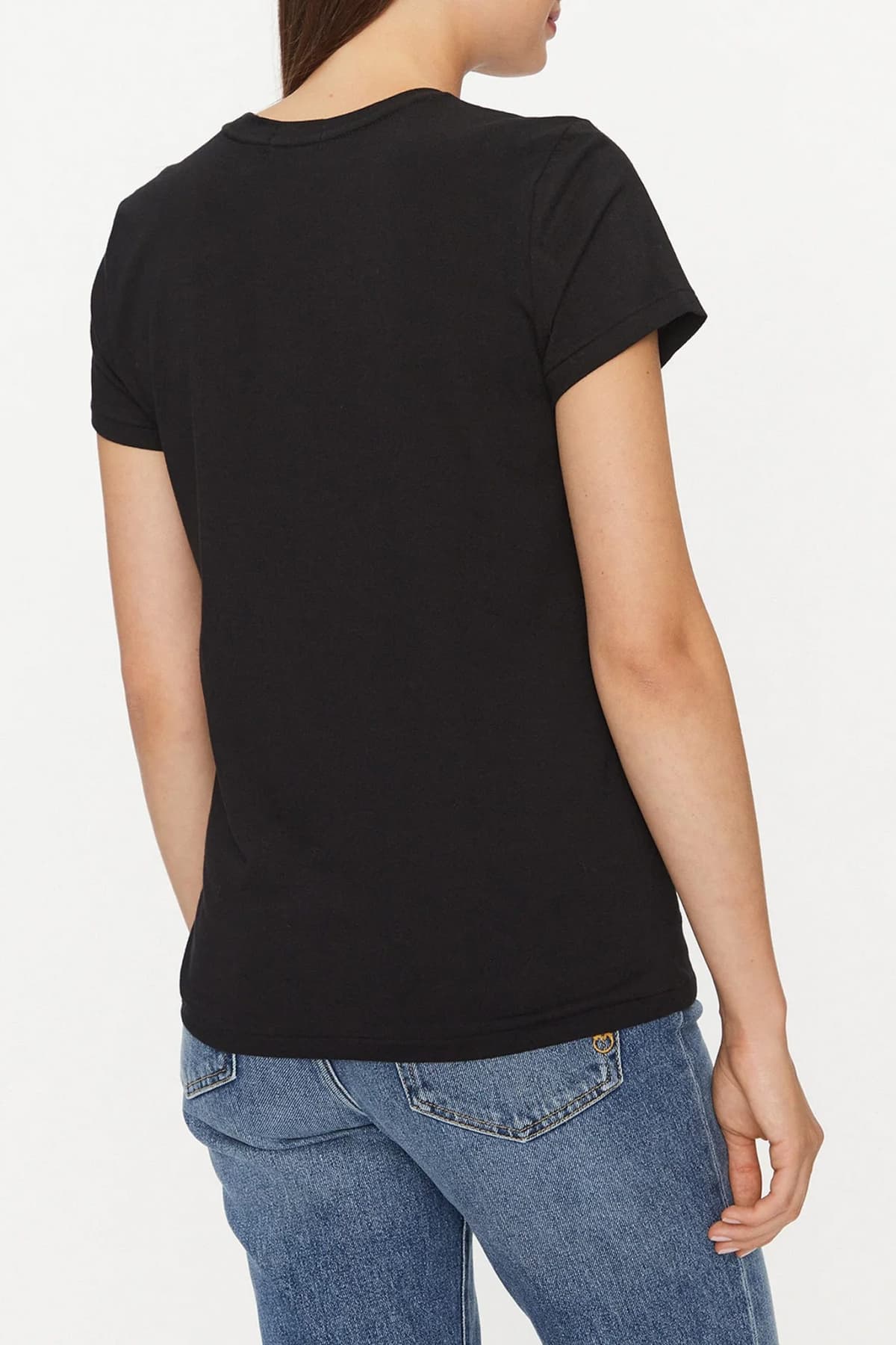 RALPH LAUREN T-SHIRT ΛΑΙΜΟΚΟΨΗ LOGO ΜΑΥΡΟ