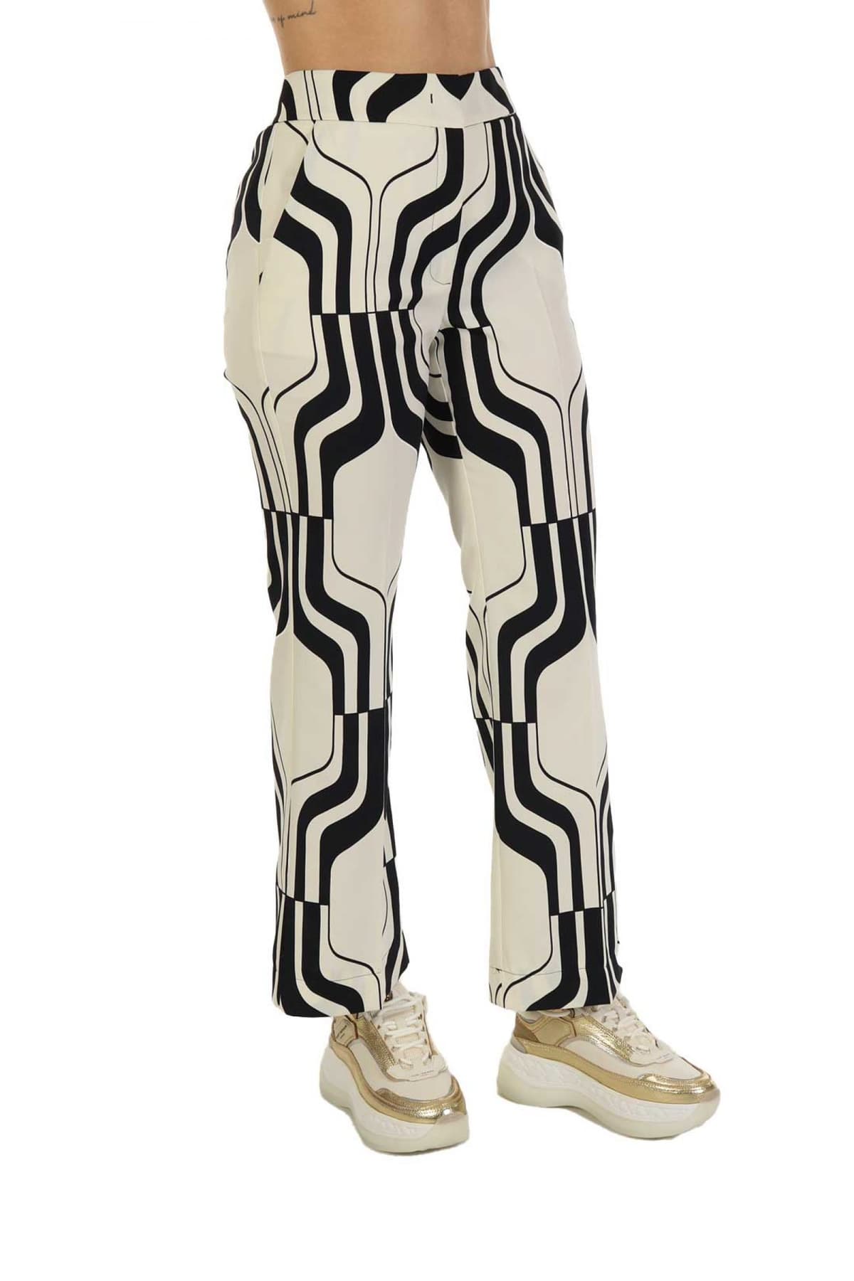 MARELLA ART 365 ΠΑΝΤΕΛΟΝΑ ADDIRSI ΣΧΕΔΙΟ ΕΚΡΟΥ/ΜΑΥΡΟ