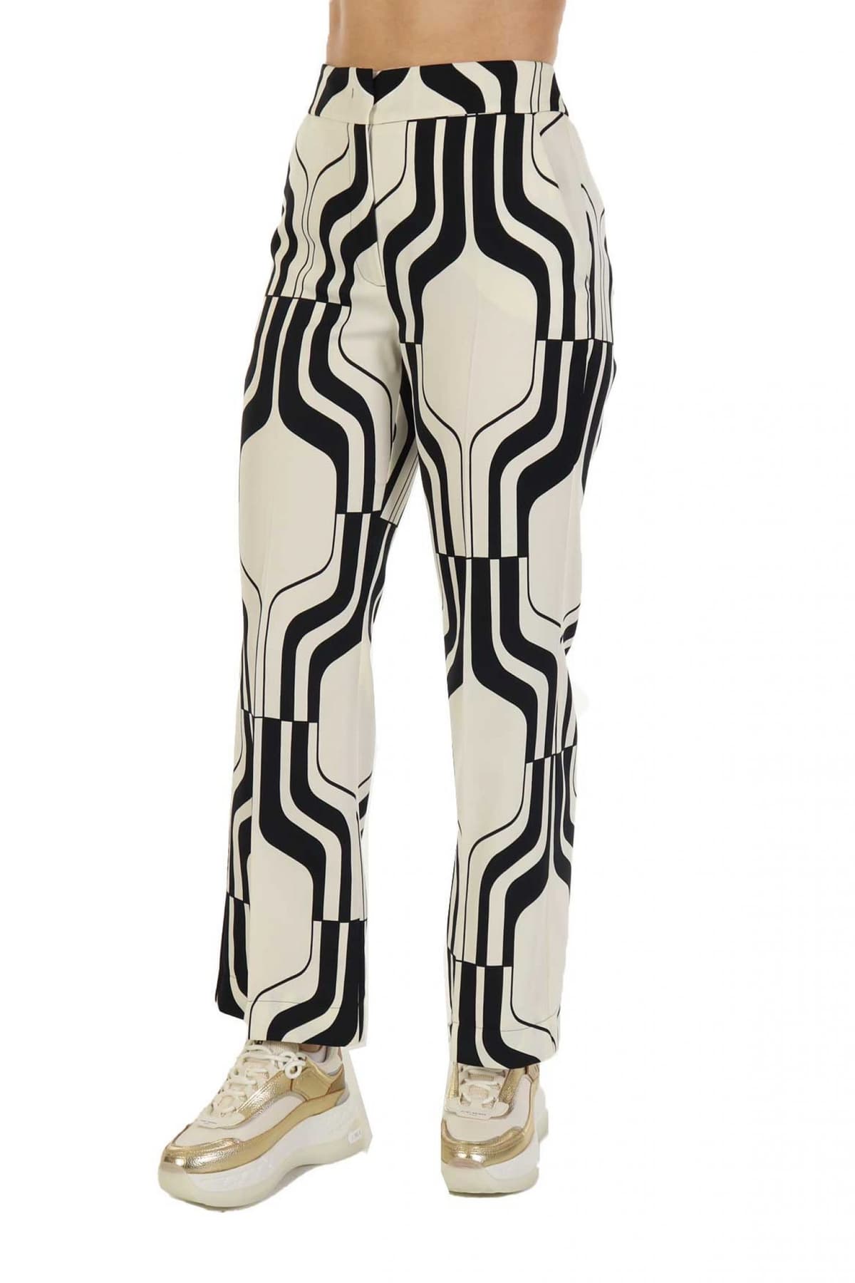 MARELLA ART 365 ΠΑΝΤΕΛΟΝΑ ADDIRSI ΣΧΕΔΙΟ ΕΚΡΟΥ/ΜΑΥΡΟ