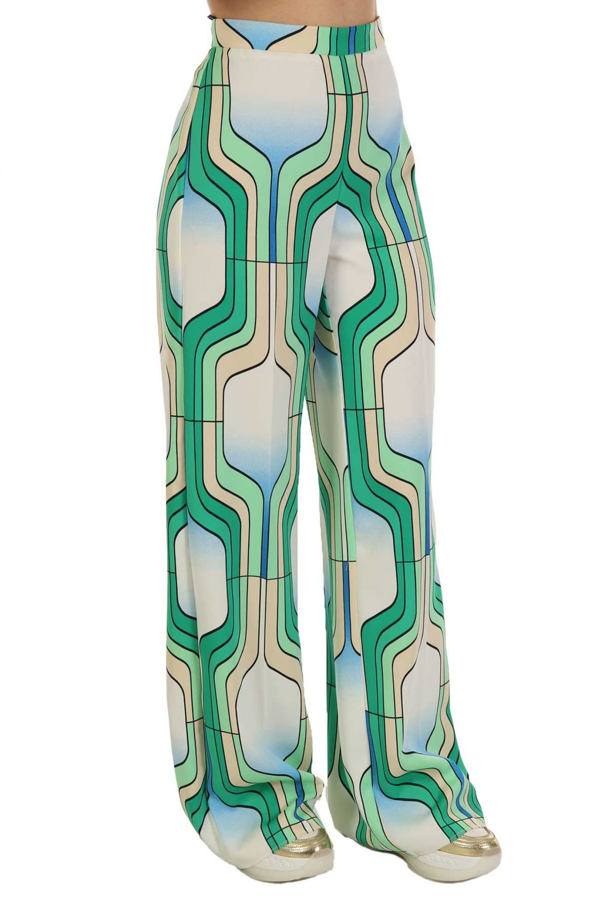 MARELLA ΠΑΝΤΕΛΟΝΑ CIFRA ΠΟΛΥΧΡΩΜΗ ΠΡΑΣΙΝΗ