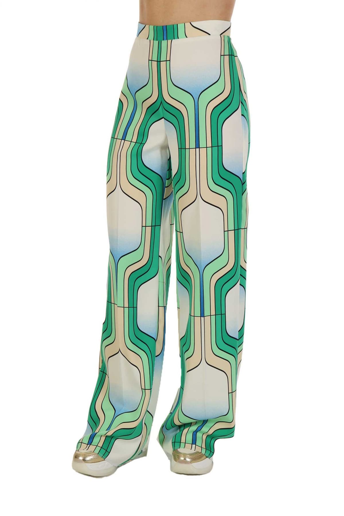 MARELLA ΠΑΝΤΕΛΟΝΑ CIFRA ΠΟΛΥΧΡΩΜΗ ΠΡΑΣΙΝΗ