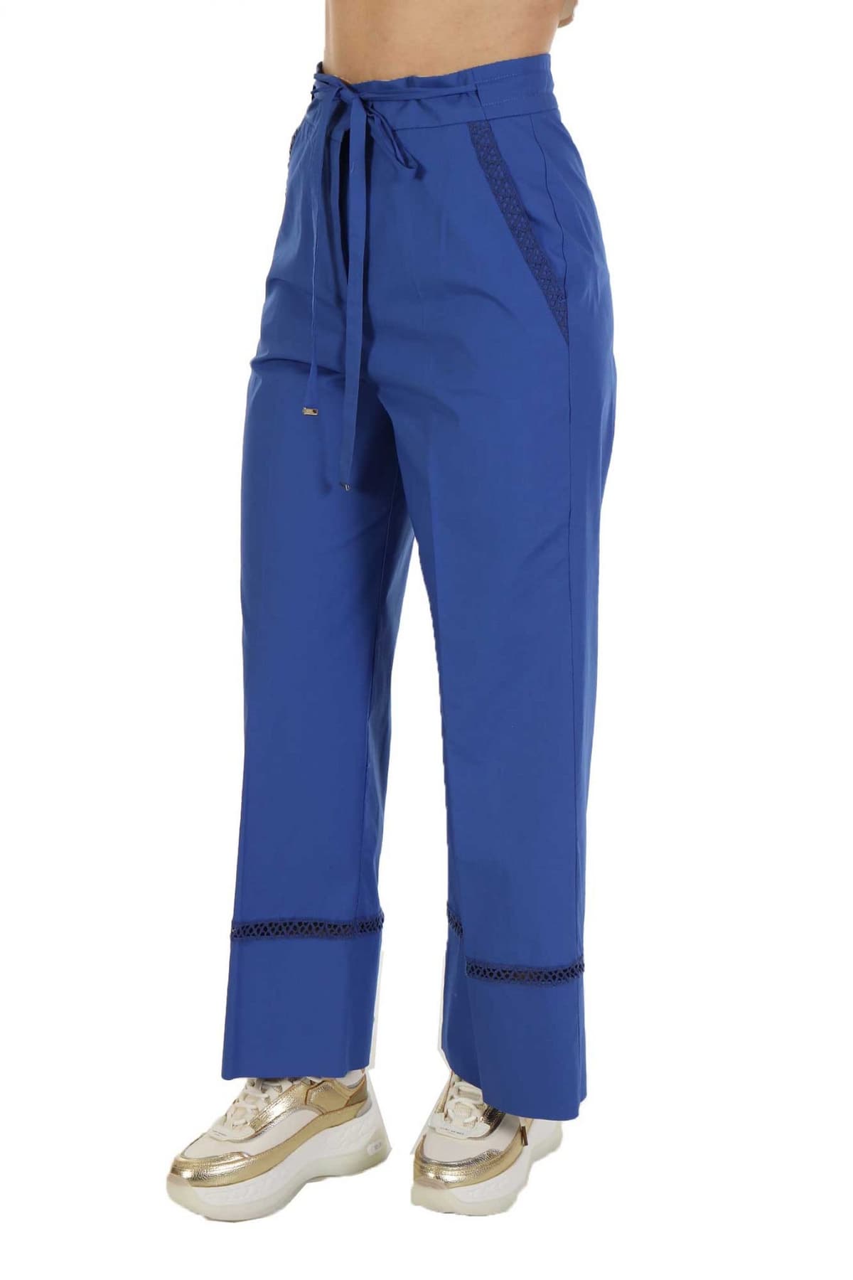 MARELLA SPORT ΠΑΝΤΕΛΟΝΙ CHINO NIGELLA ΔΕΣΙΜΟ ΜΕΣΗ ΛΕΠΤΟΜΕΡΕΙΑ ΤΣΕΠΗ ΜΠΛΕ ΗΛΕΚΤΡΙΚ